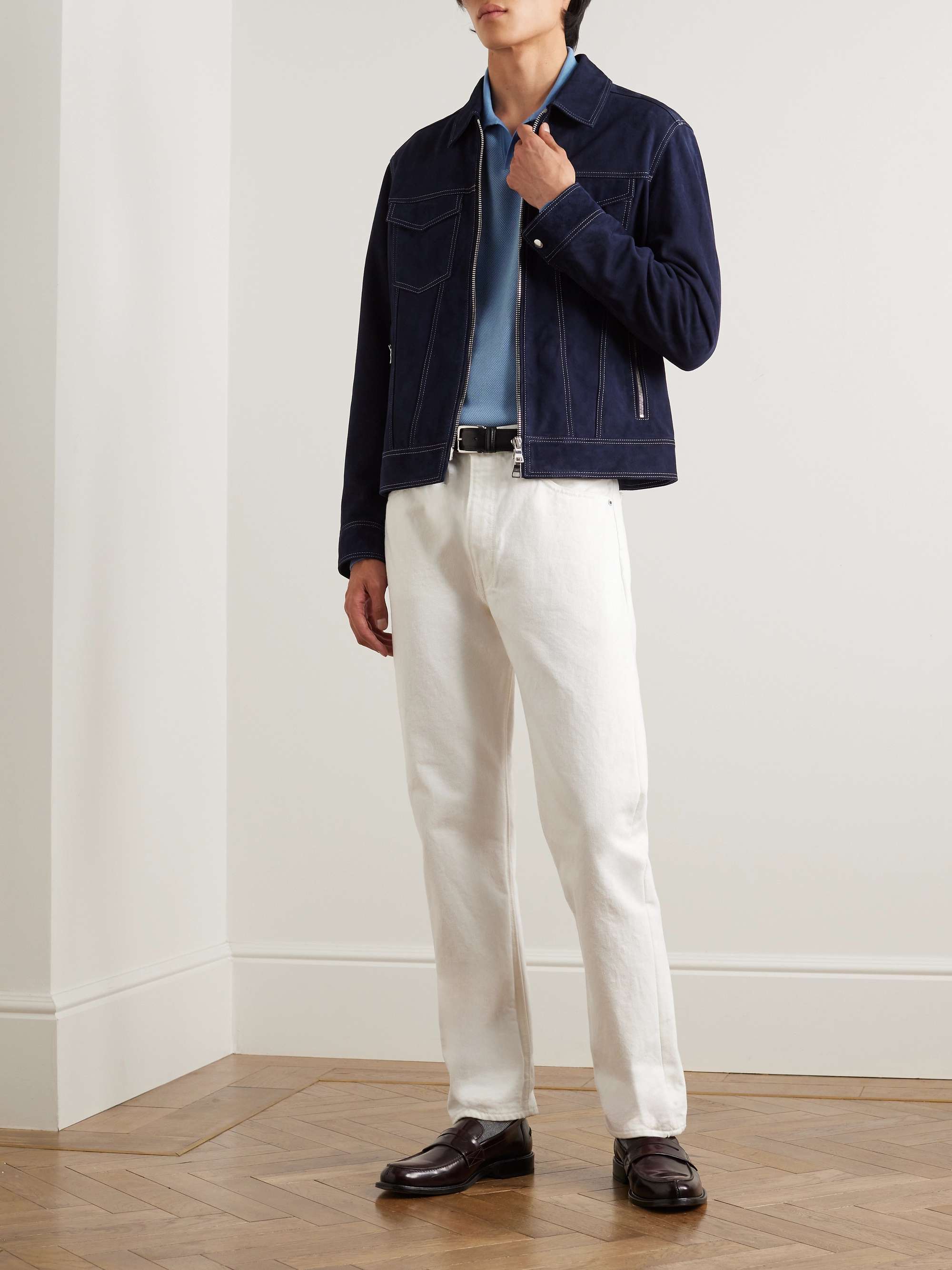 MR P. Johnny Birdseye Cotton Polo Shirt