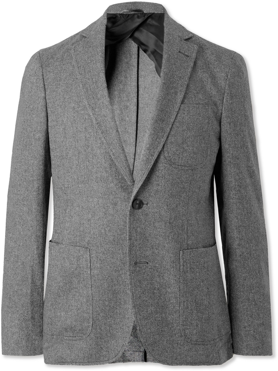 Mr P Donegal Slim-fit Donegal Tweed Blazer In Gray