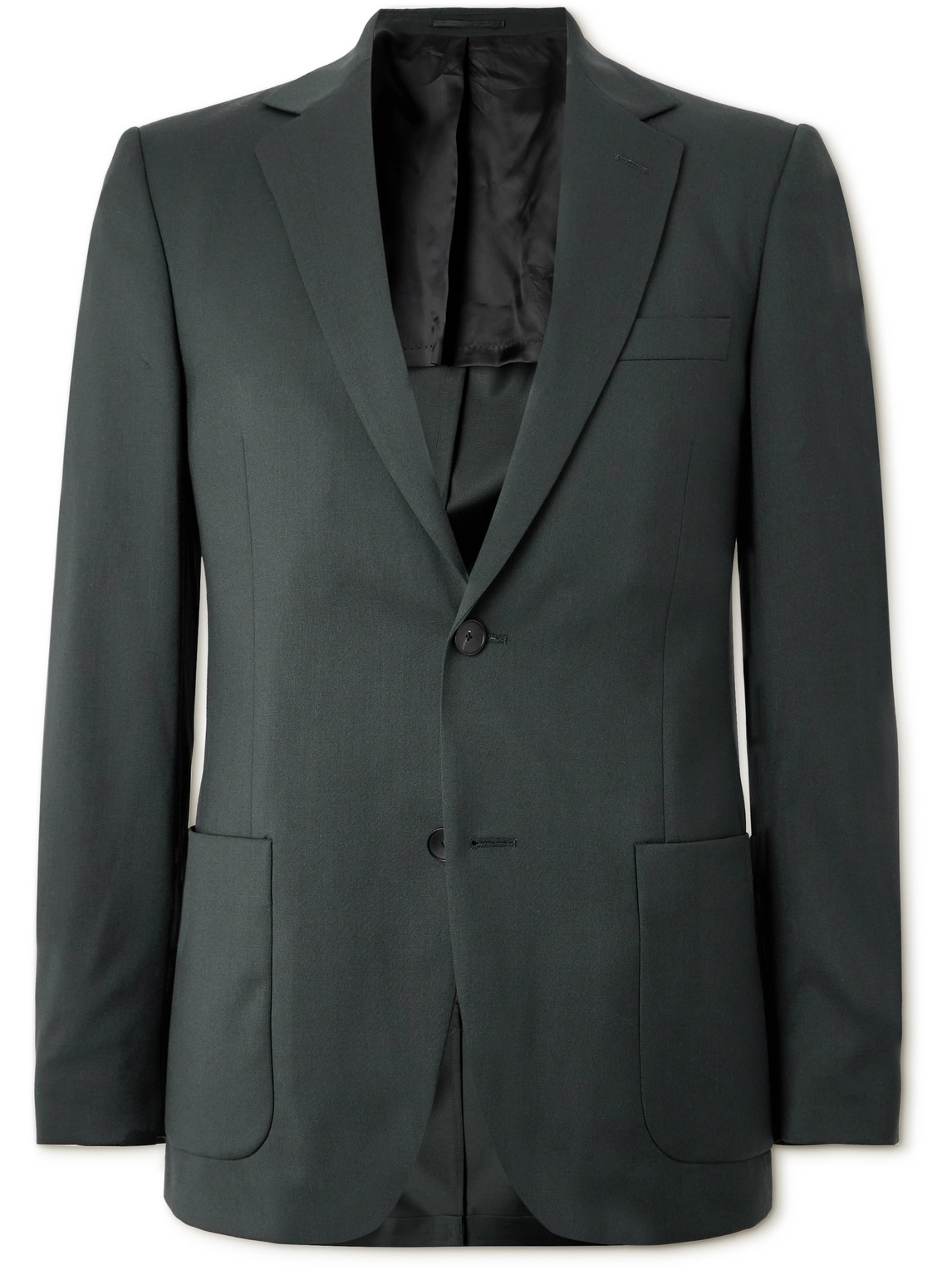 Mr P Slim-fit Wool-twill Suit Jacket In Green