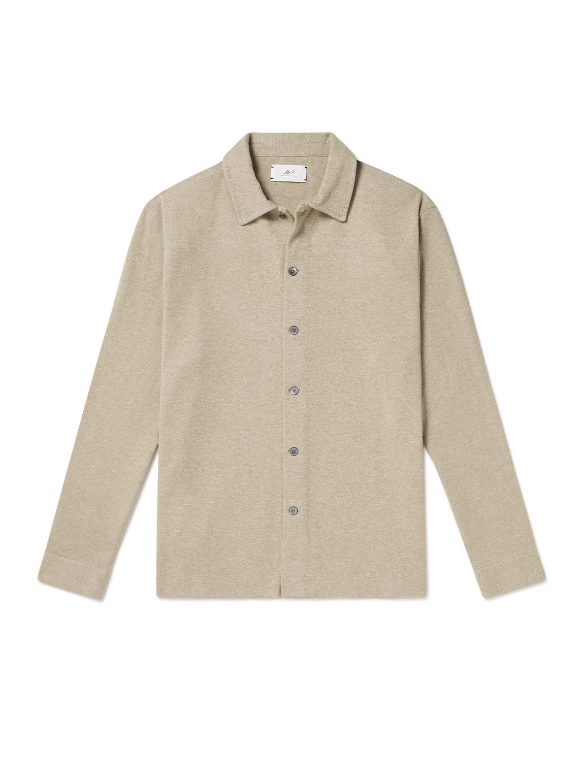 Mr P Double-faced Cotton-blend Jersey Overshirt In Neutrals
