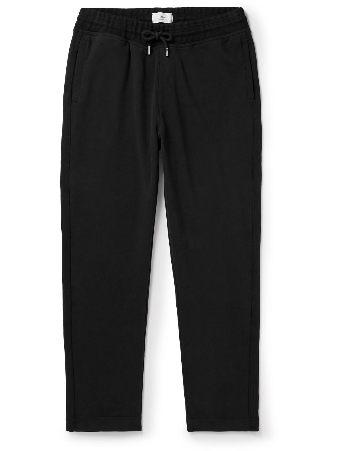 Mr P Tapered Cotton-jersey Sweatpants In Black