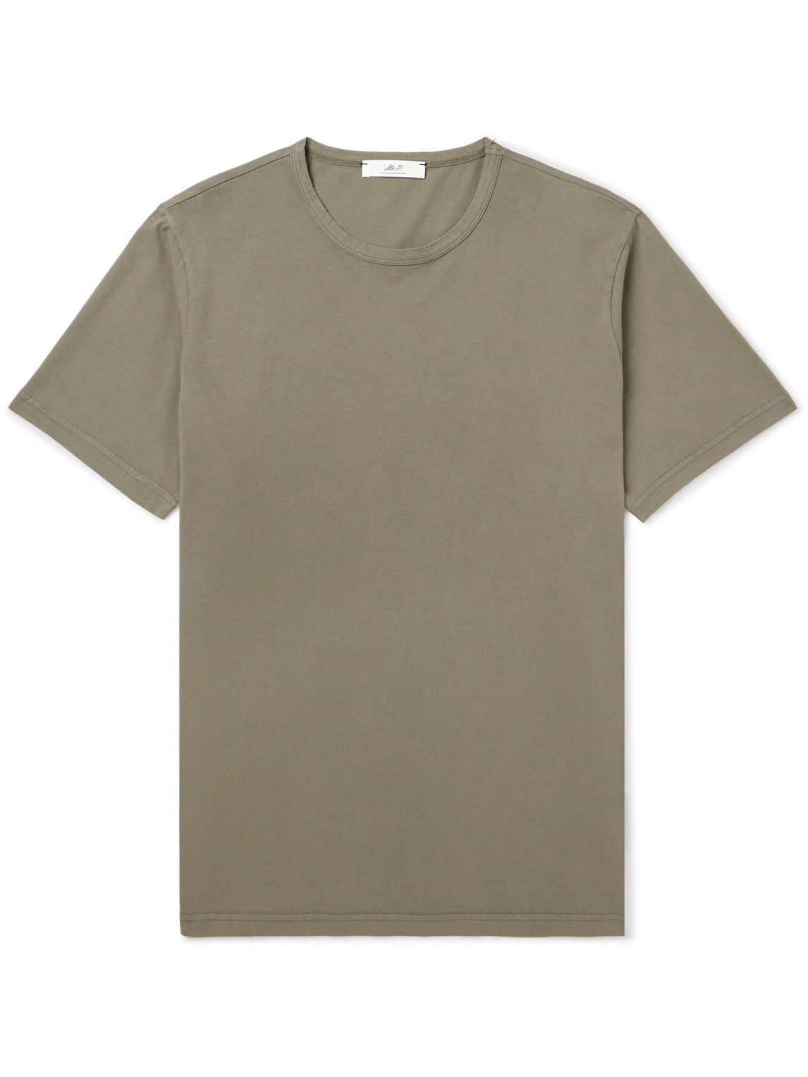 Mr P Garment-dyed Cotton-jersey T-shirt In Green