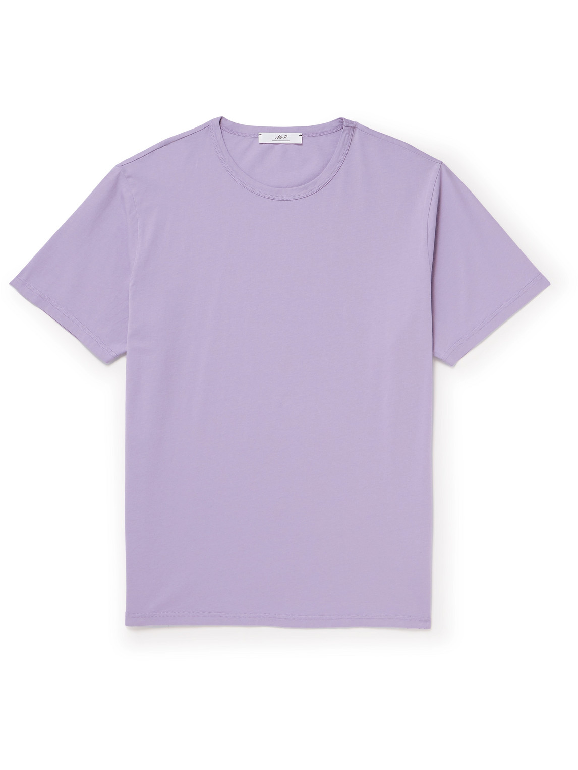Mr P Garment-dyed Cotton-jersey T-shirt In Purple