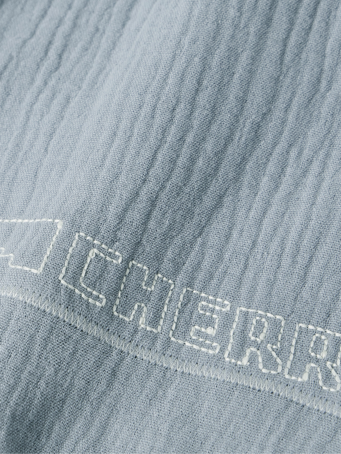  Cherry Los Angeles - Vacation Straight-leg Logo-embroidered Cotton-gauze Drawstring Shorts - Men - Blue - Xl 