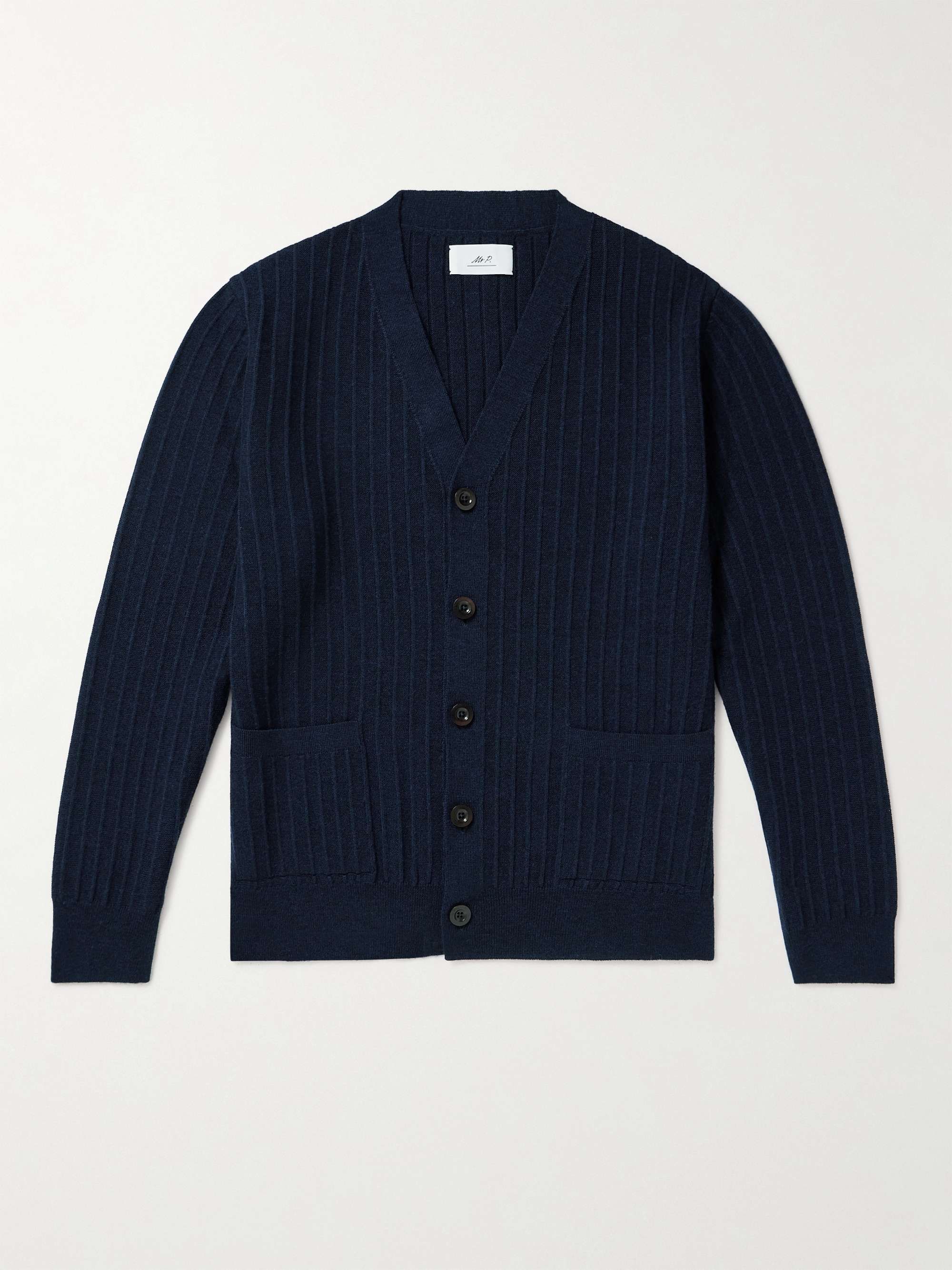 MR P. Ribbed Merino Wool Cardigan for Men | MR PORTER