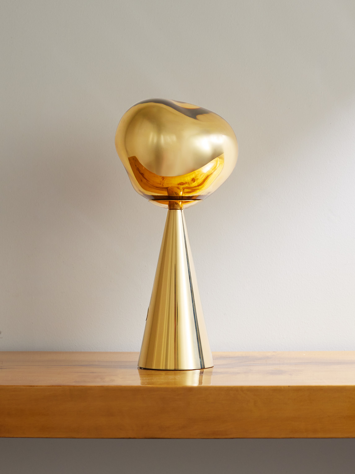 Melt Portable Gold-Tone LED Lamp