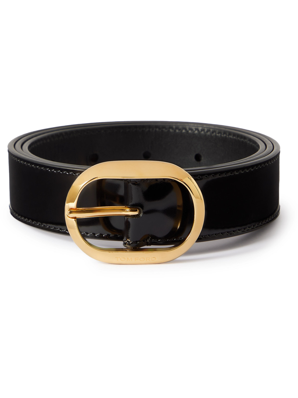Tom Ford 3cm Patent-leather Belt In Black