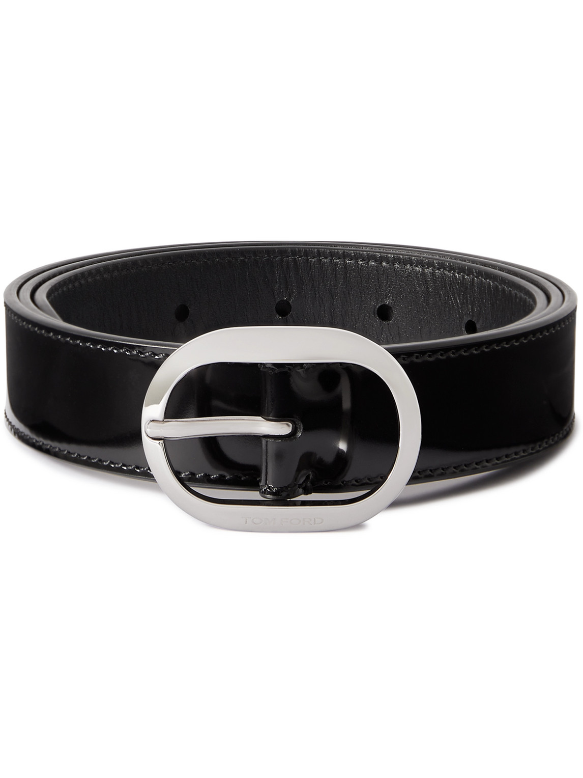 Tom Ford 3cm Patent-leather Belt In Black