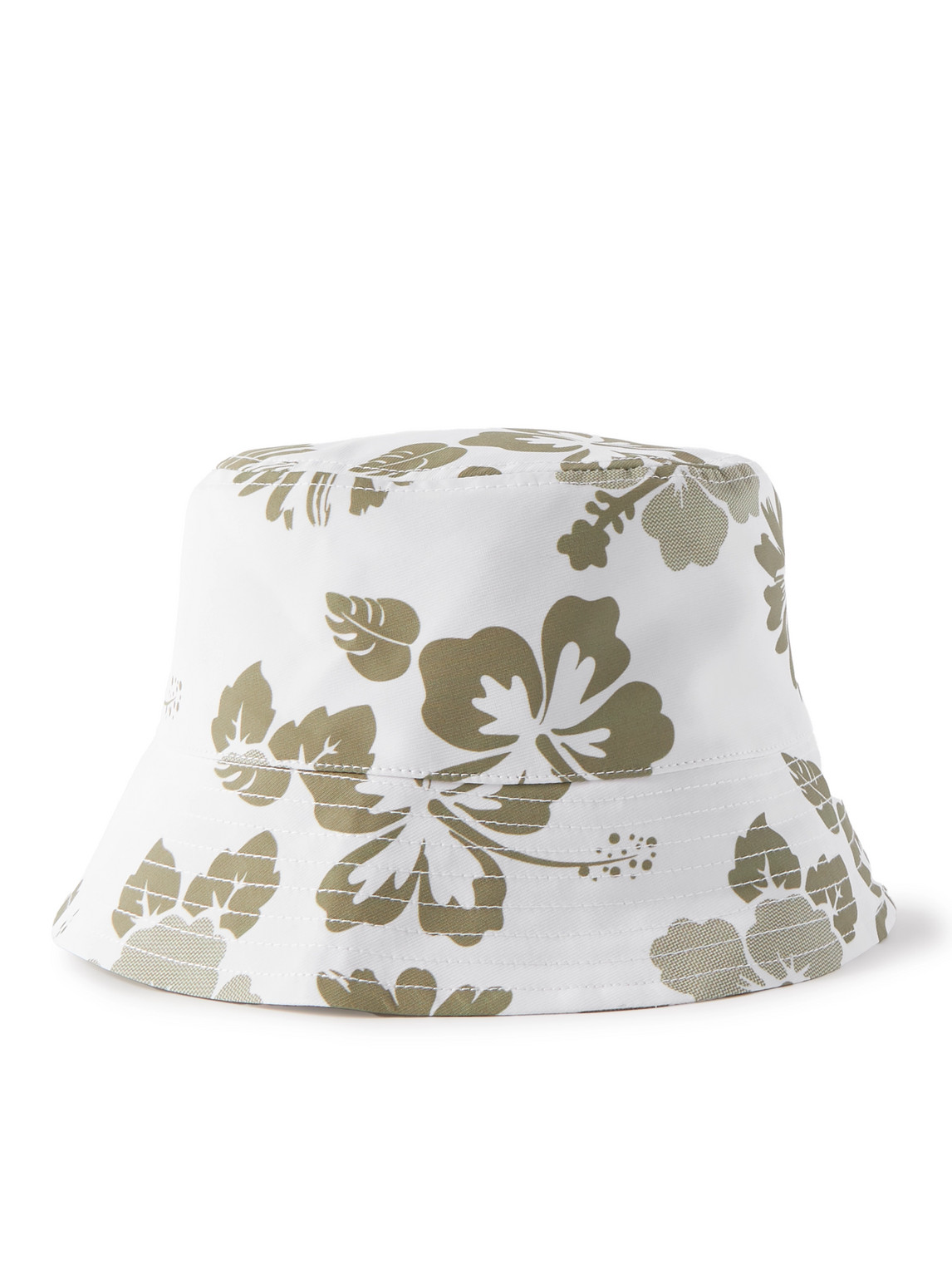 Frescobol Carioca Leandro Printed Recycled-shell Bucket Hat In Green