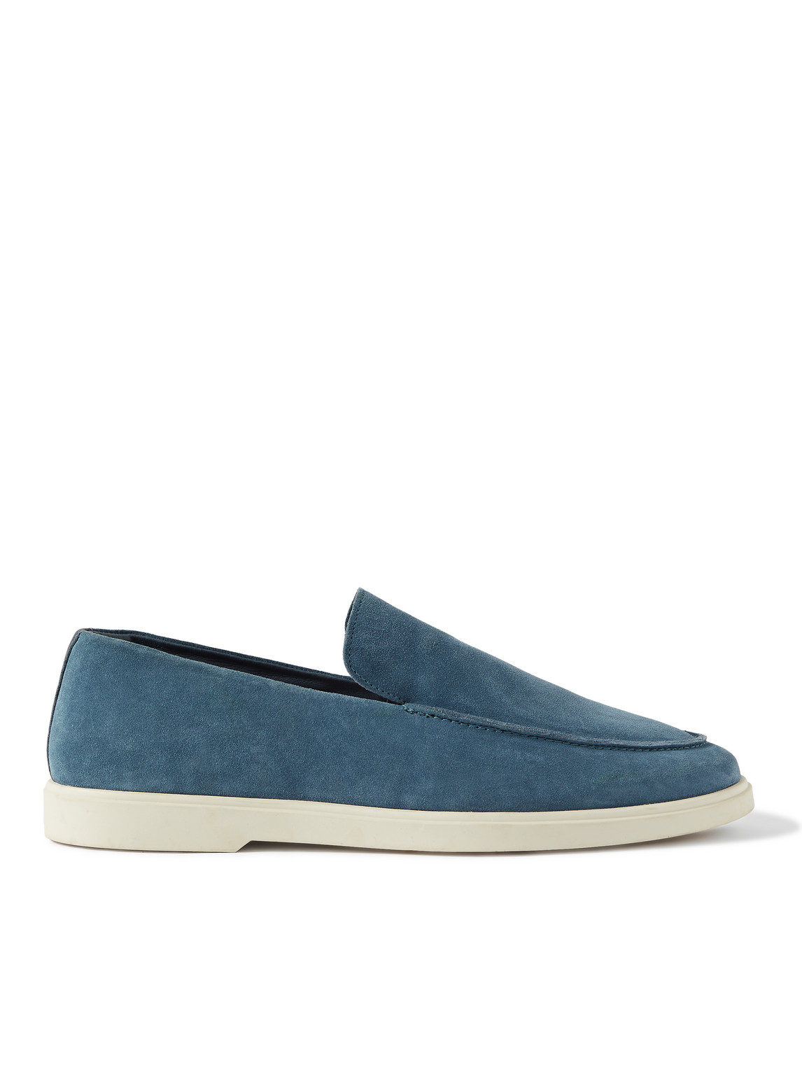 FRESCOBOL CARIOCA MIGUEL LEATHER-TRIMMED SUEDE LOAFERS