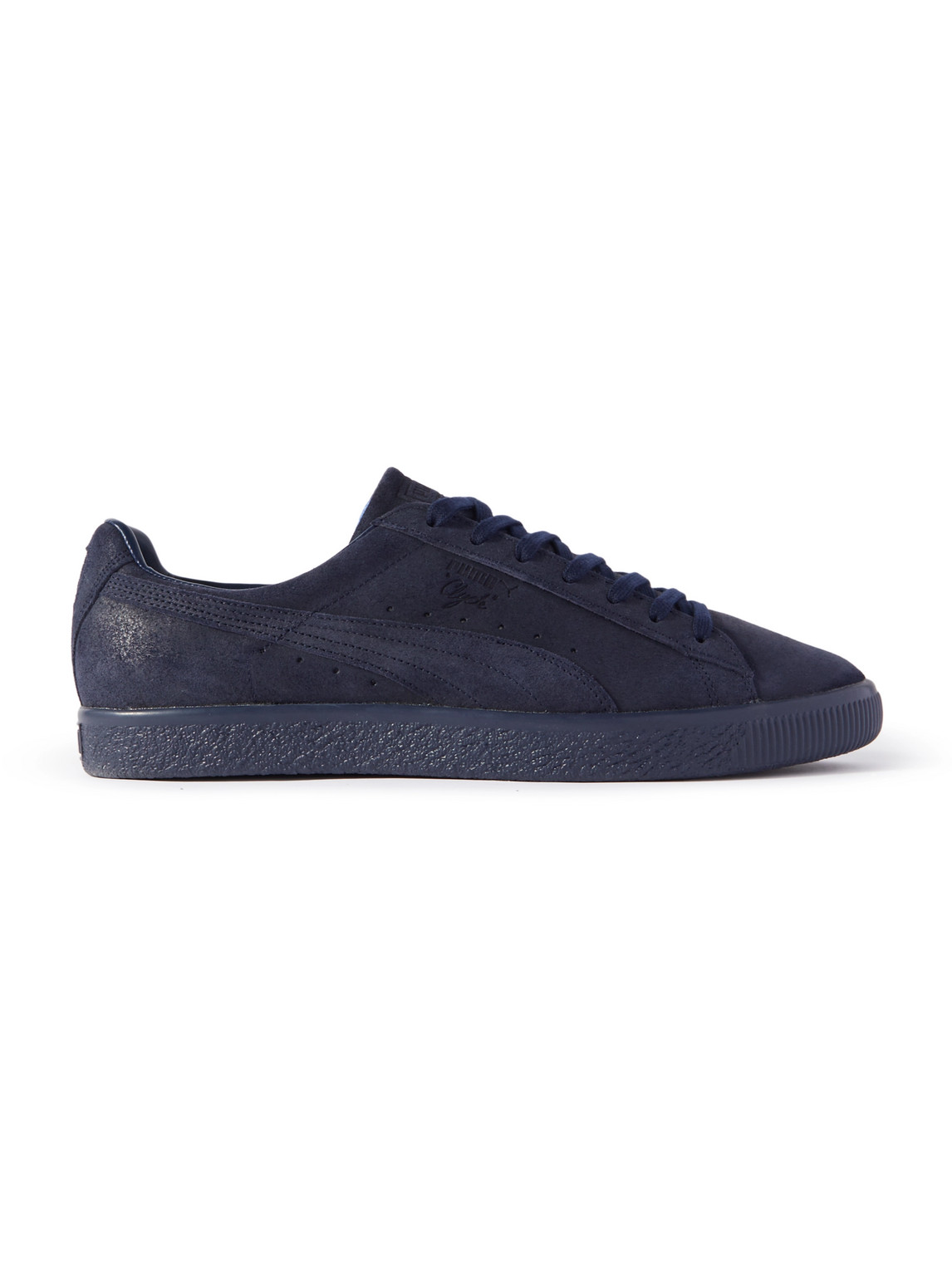 Blue Blue Japan Clyde Suede Trainers In Blue