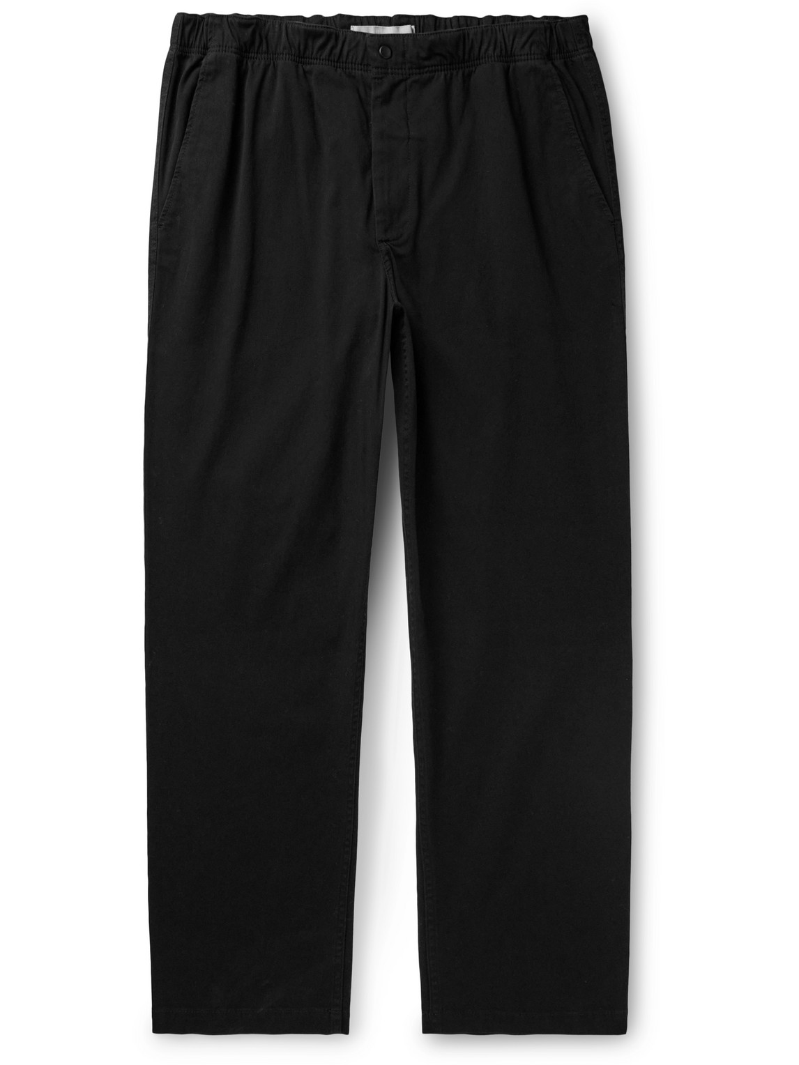 Norse Projects Ezra Straight-leg Stretch-cotton Twill Trousers In Black