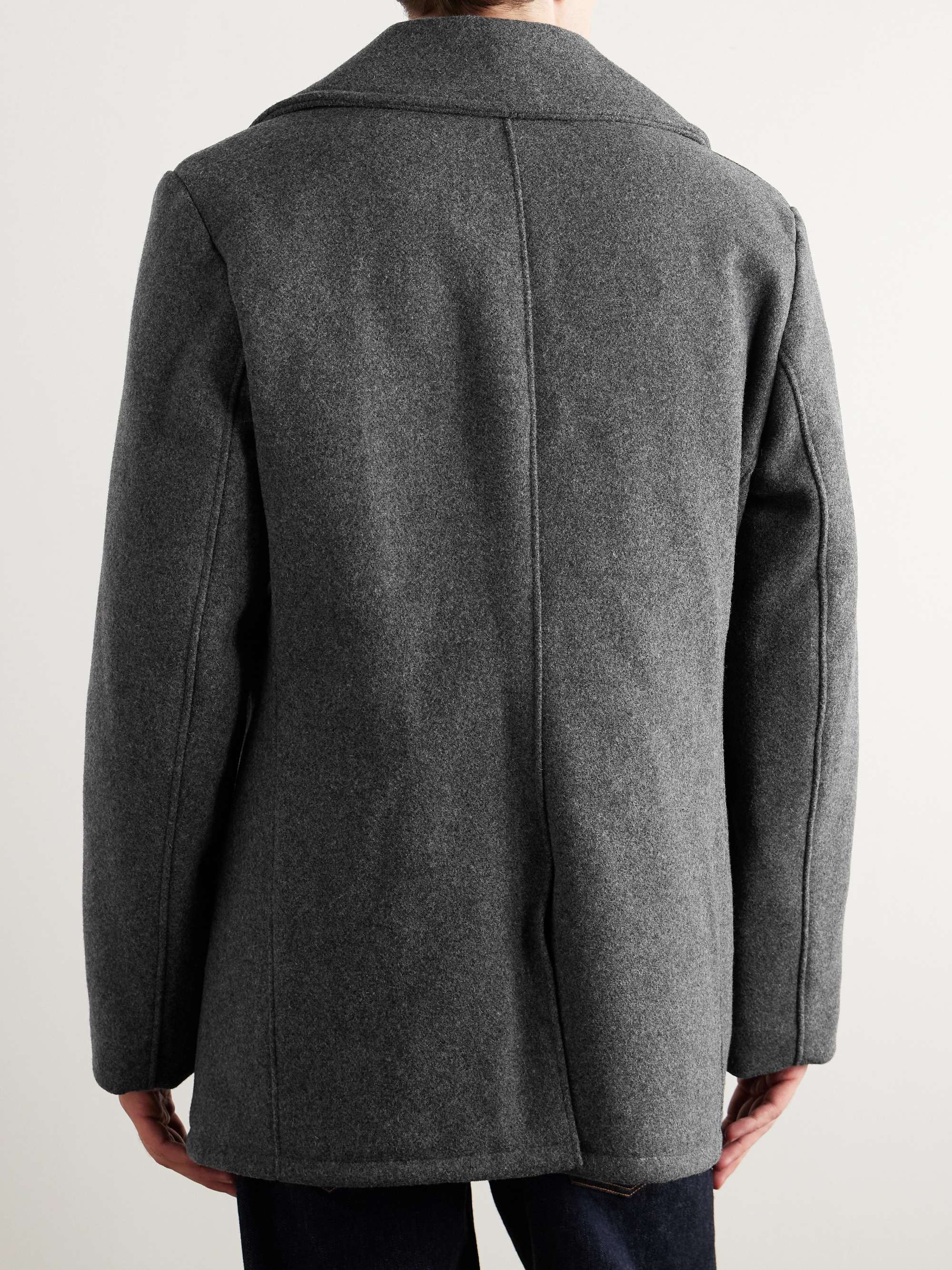 SCHOTT Melton Wool-Blend Peacoat