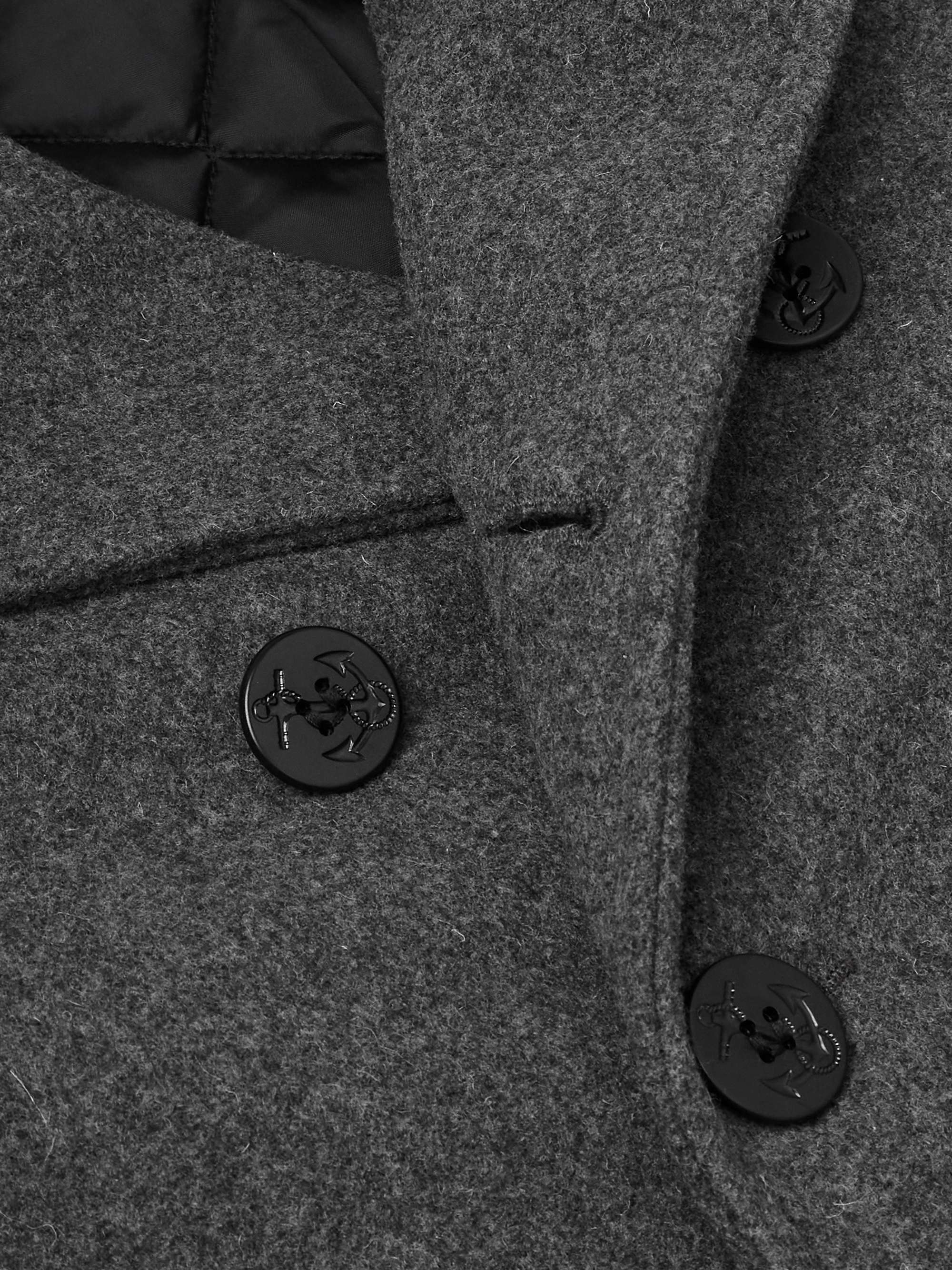 SCHOTT Melton Wool-Blend Peacoat