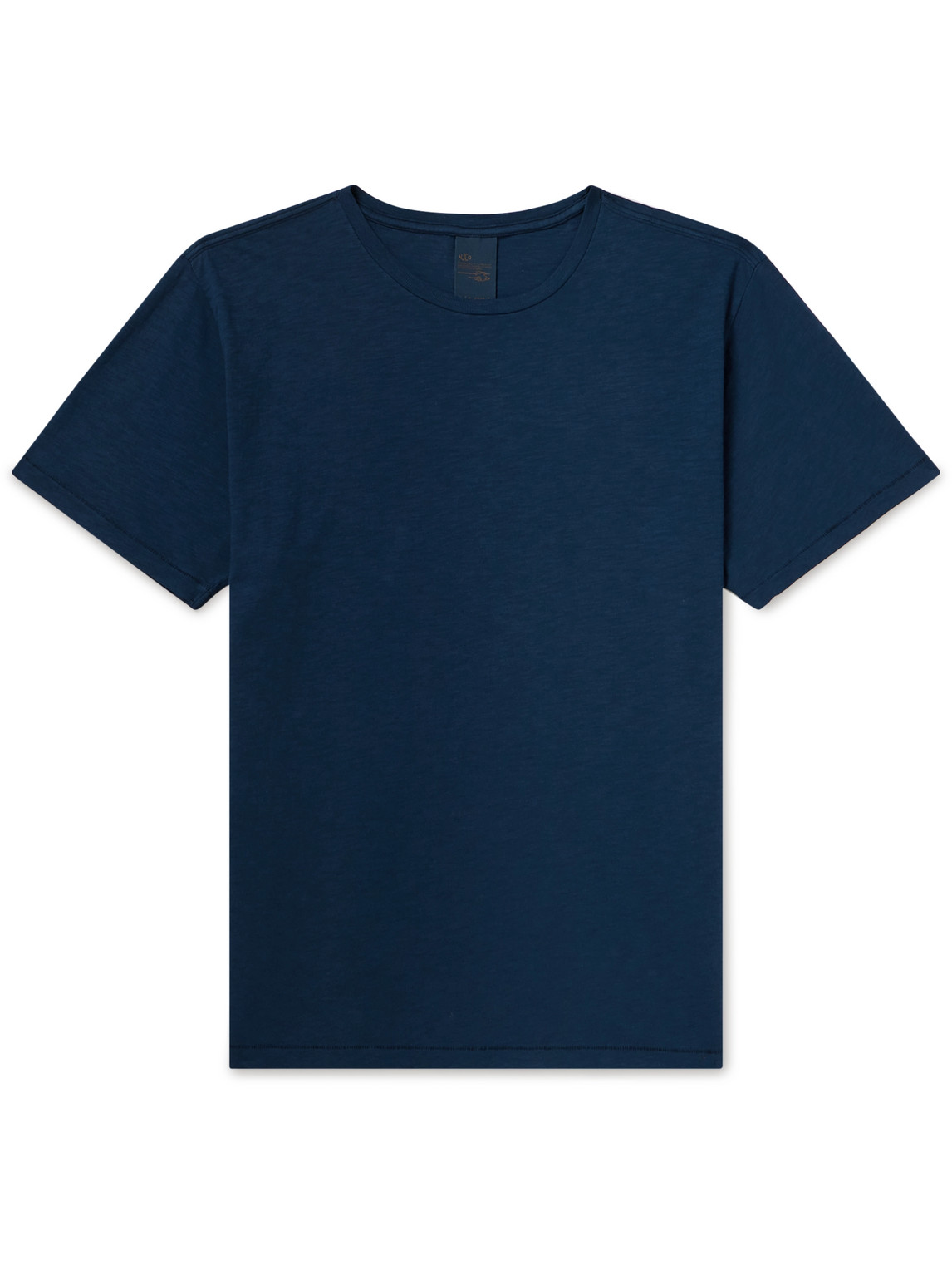 Nudie Jeans Roffe Slub Cotton-jersey T-shirt In Blue
