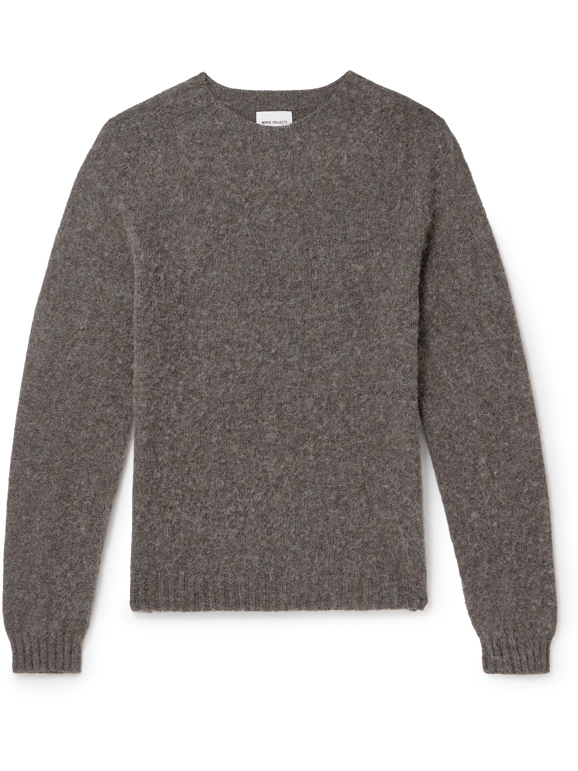 Norse Projects Birnir Brushed Wool Sweater In Neutrals
