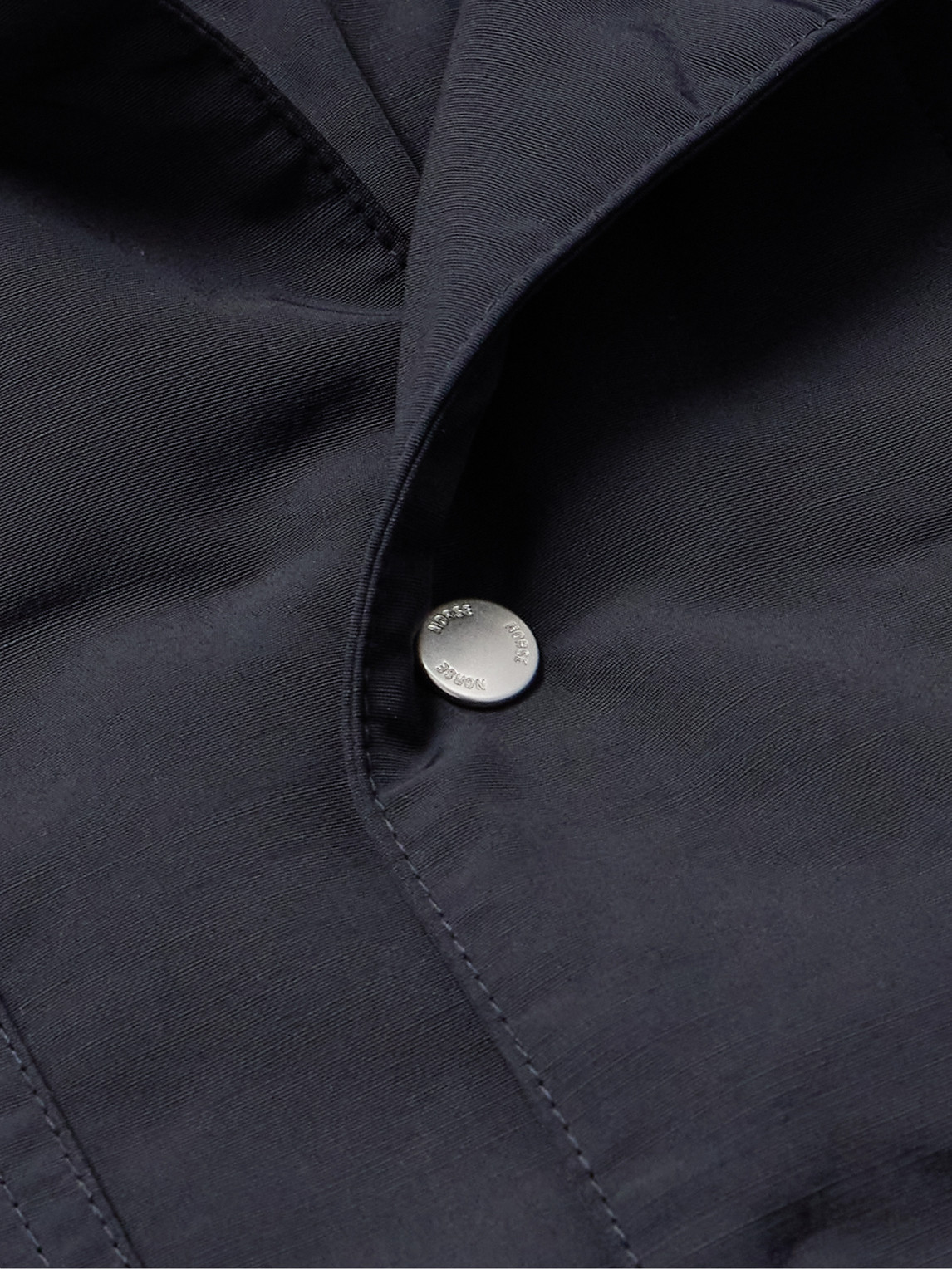 Shop Norse Projects Pelle Padded Waxed Shell Jacket In Blue