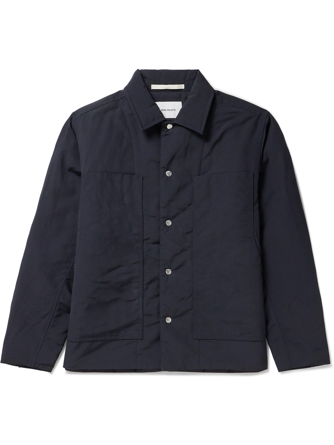 Norse Projects Pelle Padded Waxed Shell Jacket In Blue
