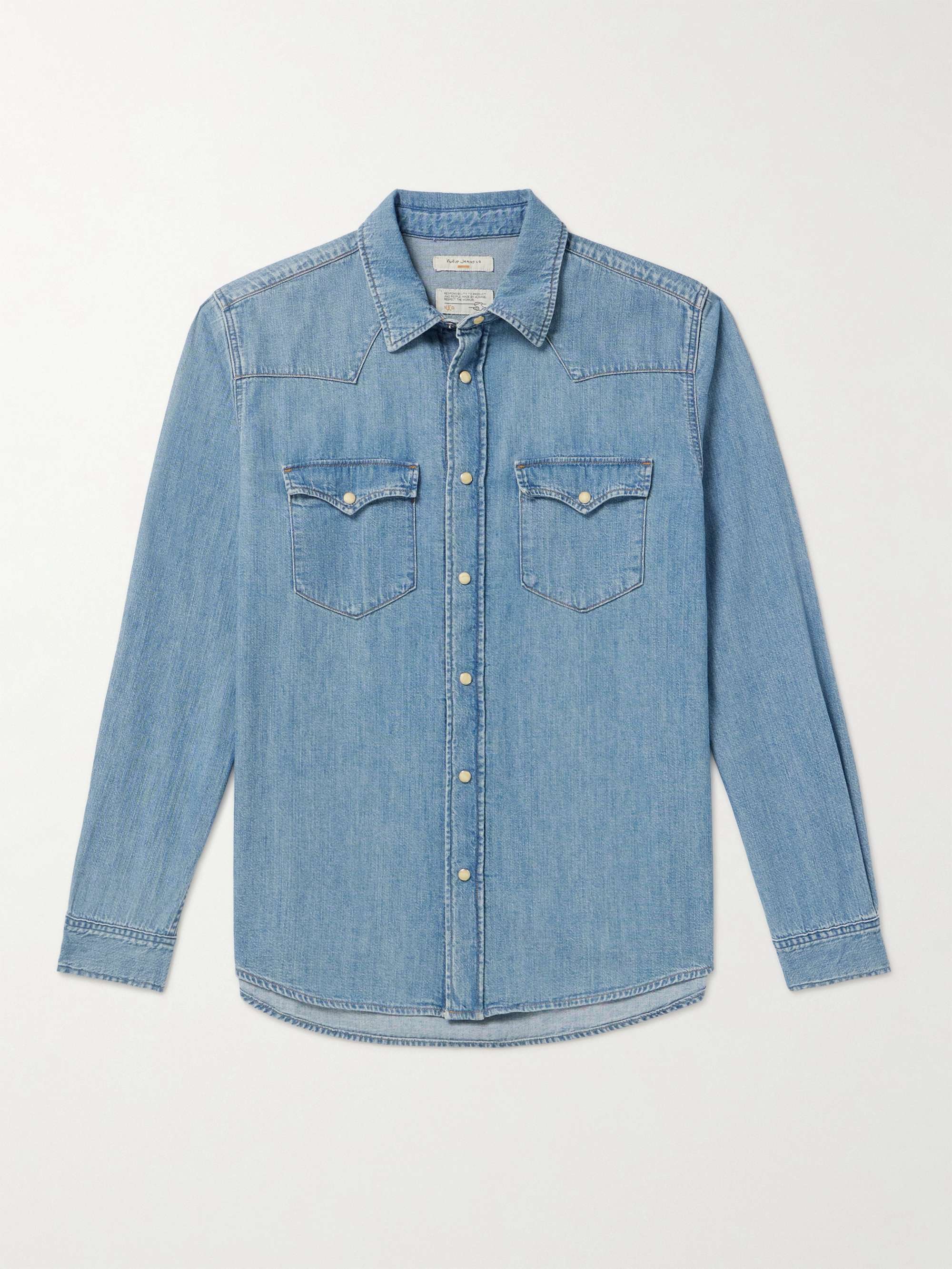 NUDIE JEANS George Denim Western Shirt for Men