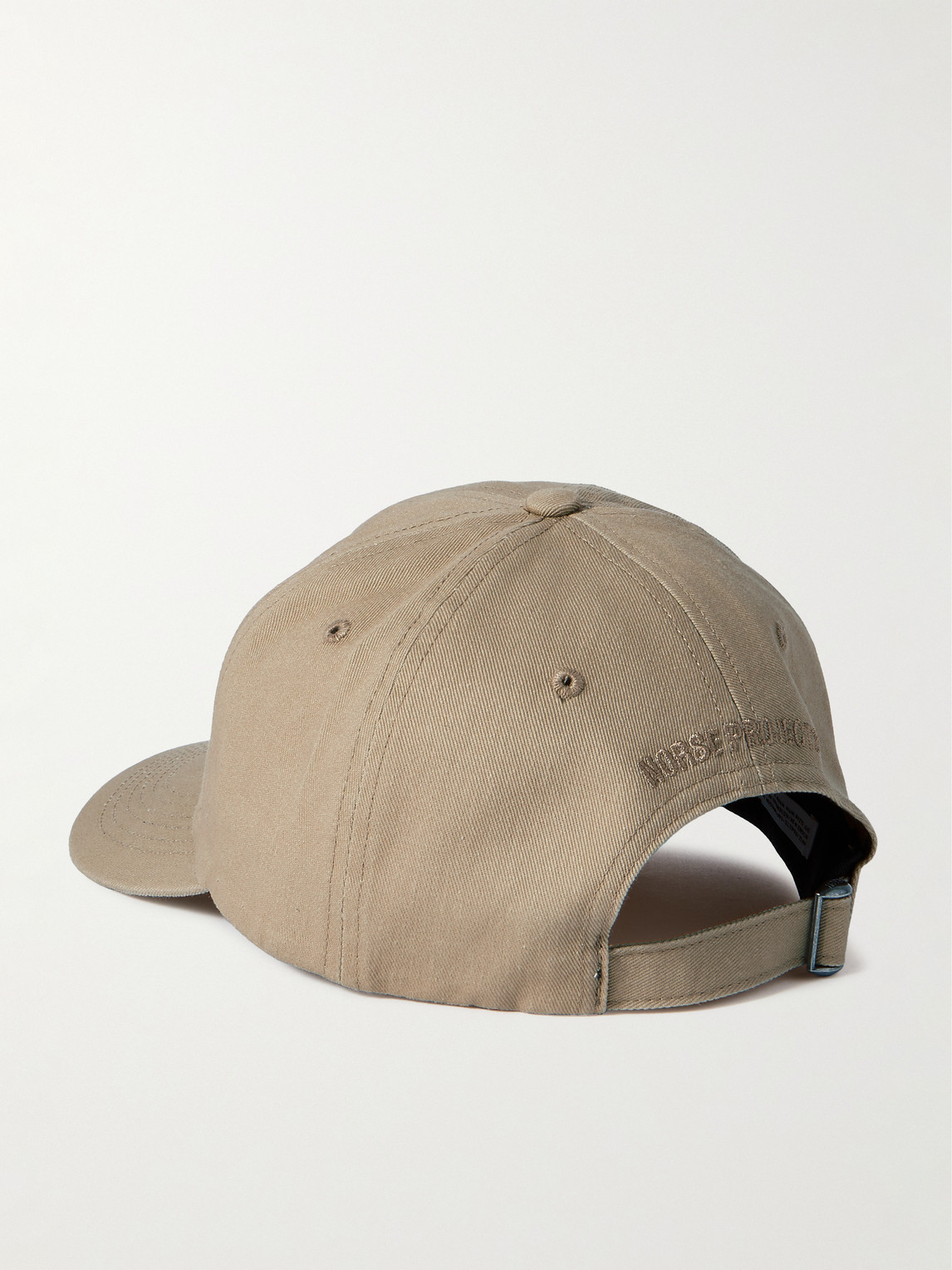 Shop Norse Projects Logo-embroidered Cotton-twill Baseball Cap In Brown