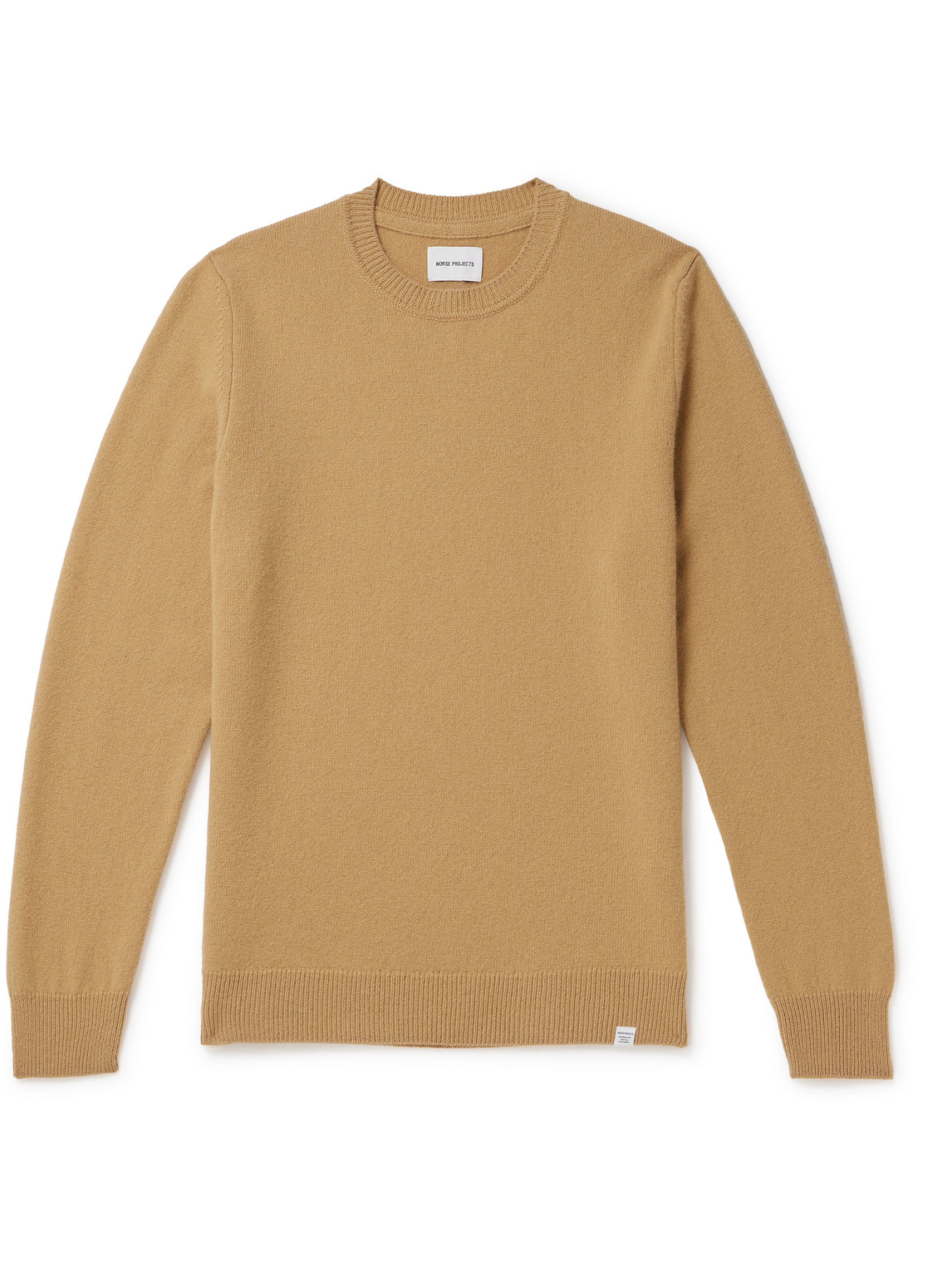 Norse Projects Sigfred Slim-fit Brushed-wool Sweater In Brown