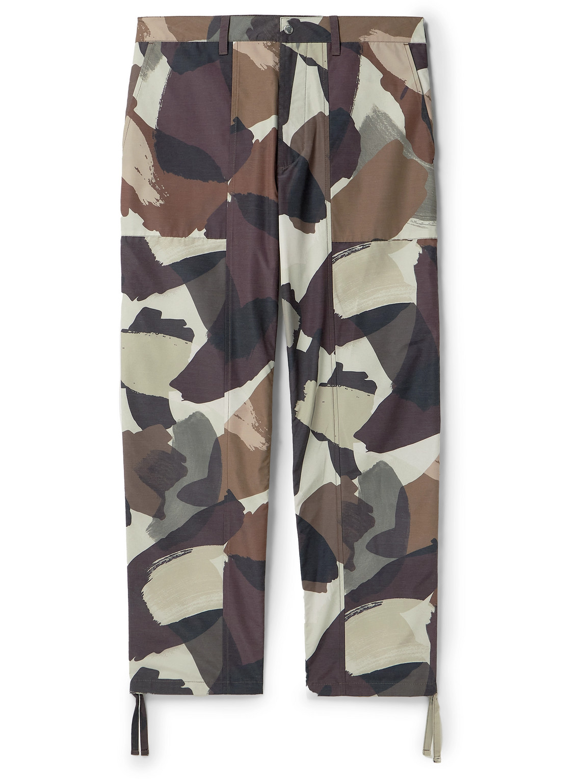 Norse Projects Sigur Straight-leg Camouflage-print Shell Trousers In Brown