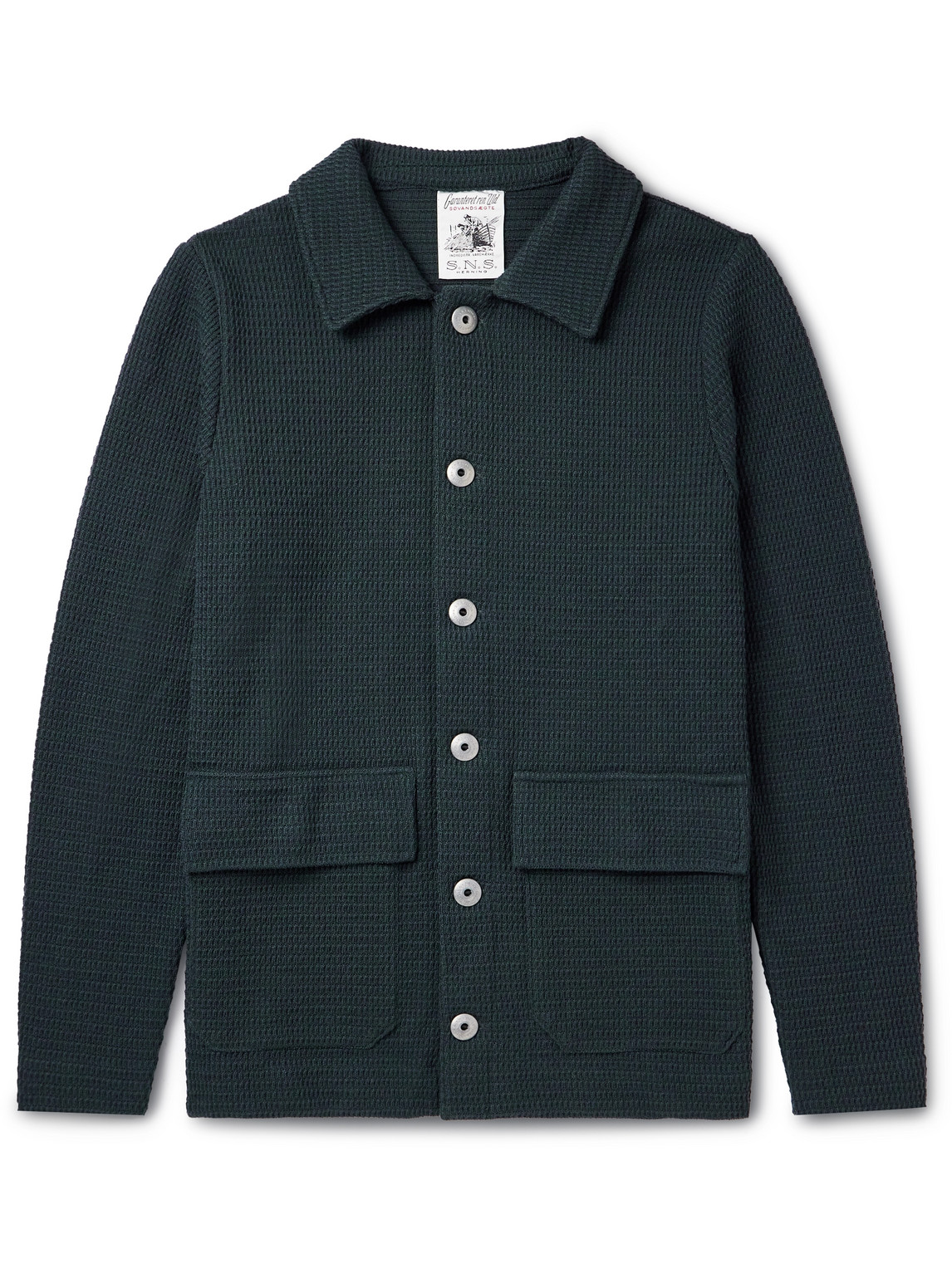 S.n.s Herning Radial Wool Jacket In Green