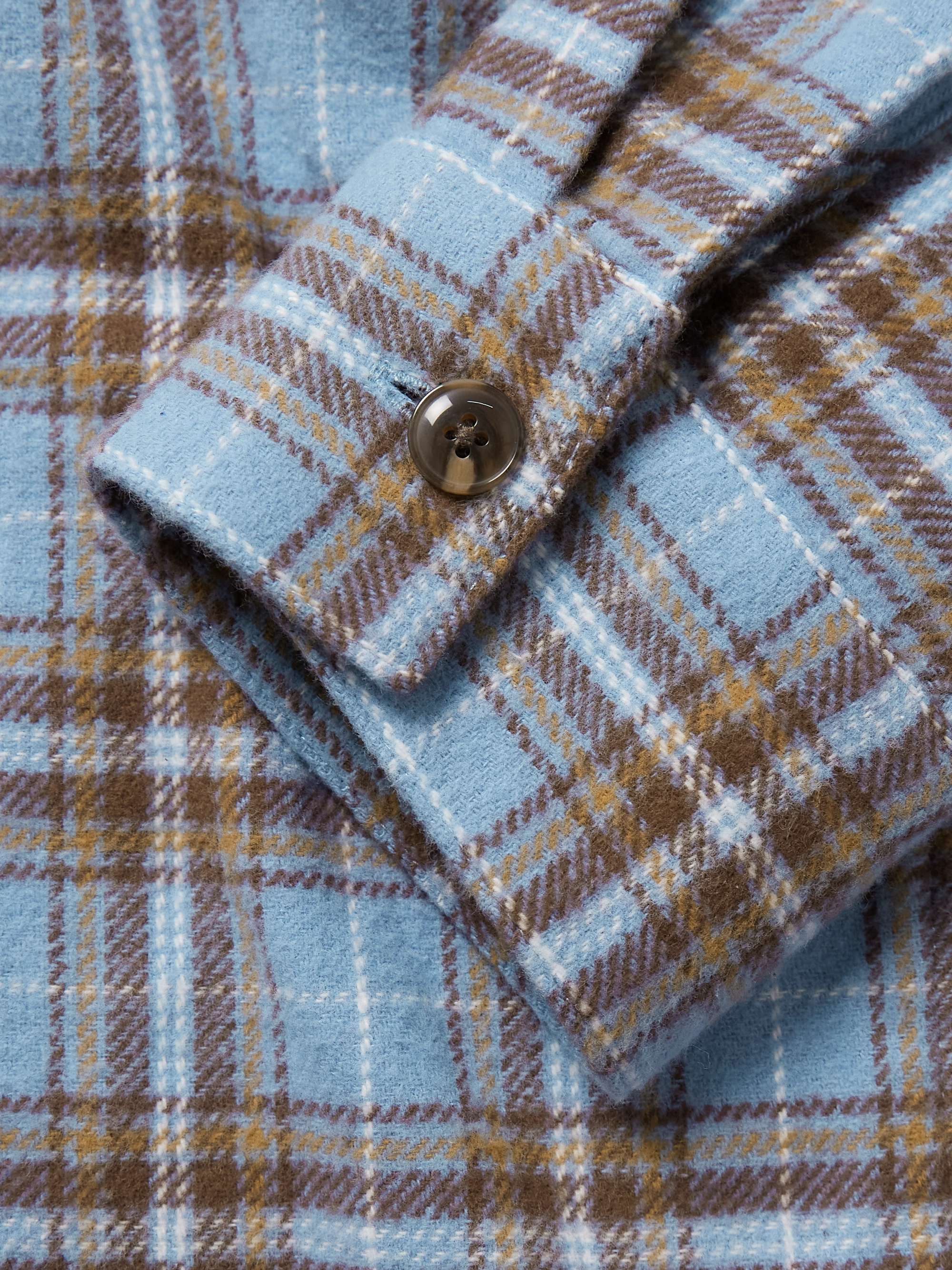 SATURDAYS NYC Ryan Corduroy-Trimmed Checked Cotton-Flannel Jacket for ...