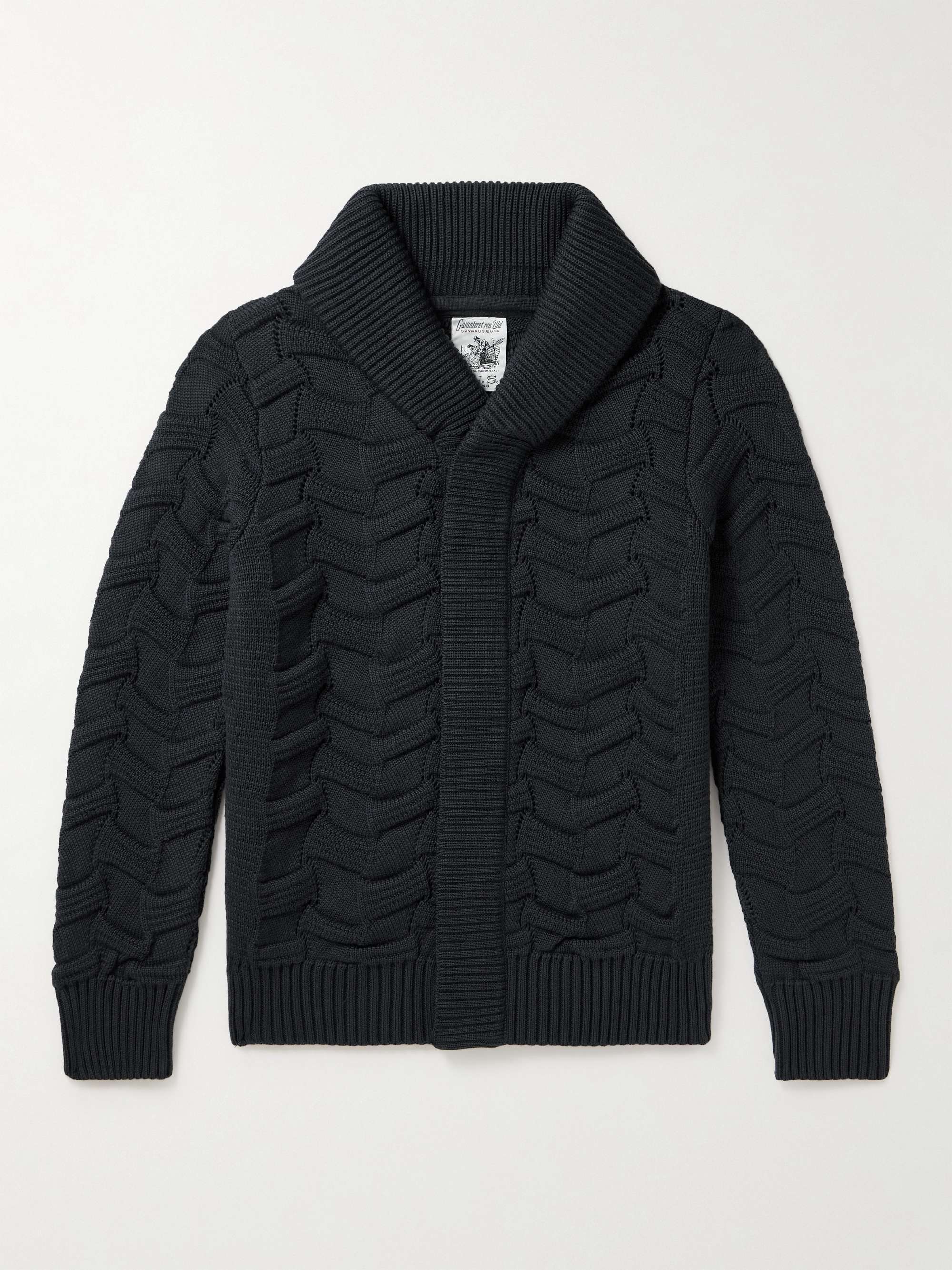 S.N.S. HERNING Epigon-II Cable-Knit Wool Cardigan for Men | MR PORTER