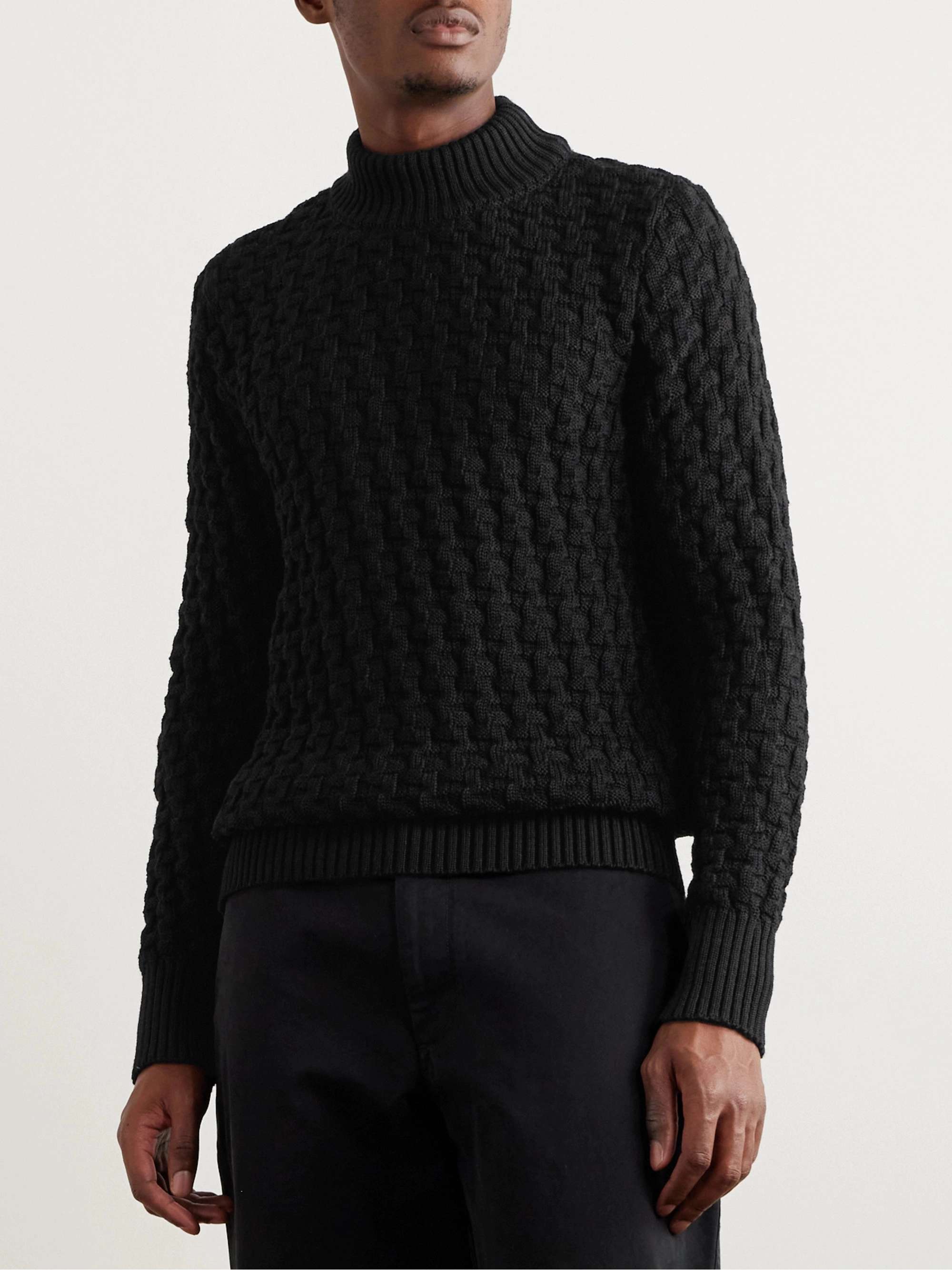 S.N.S. HERNING Stark Slim-Fit Virgin Wool Sweater