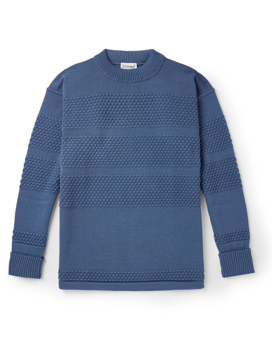S.n.s Herning Fisherman Wool Sweater In Blue