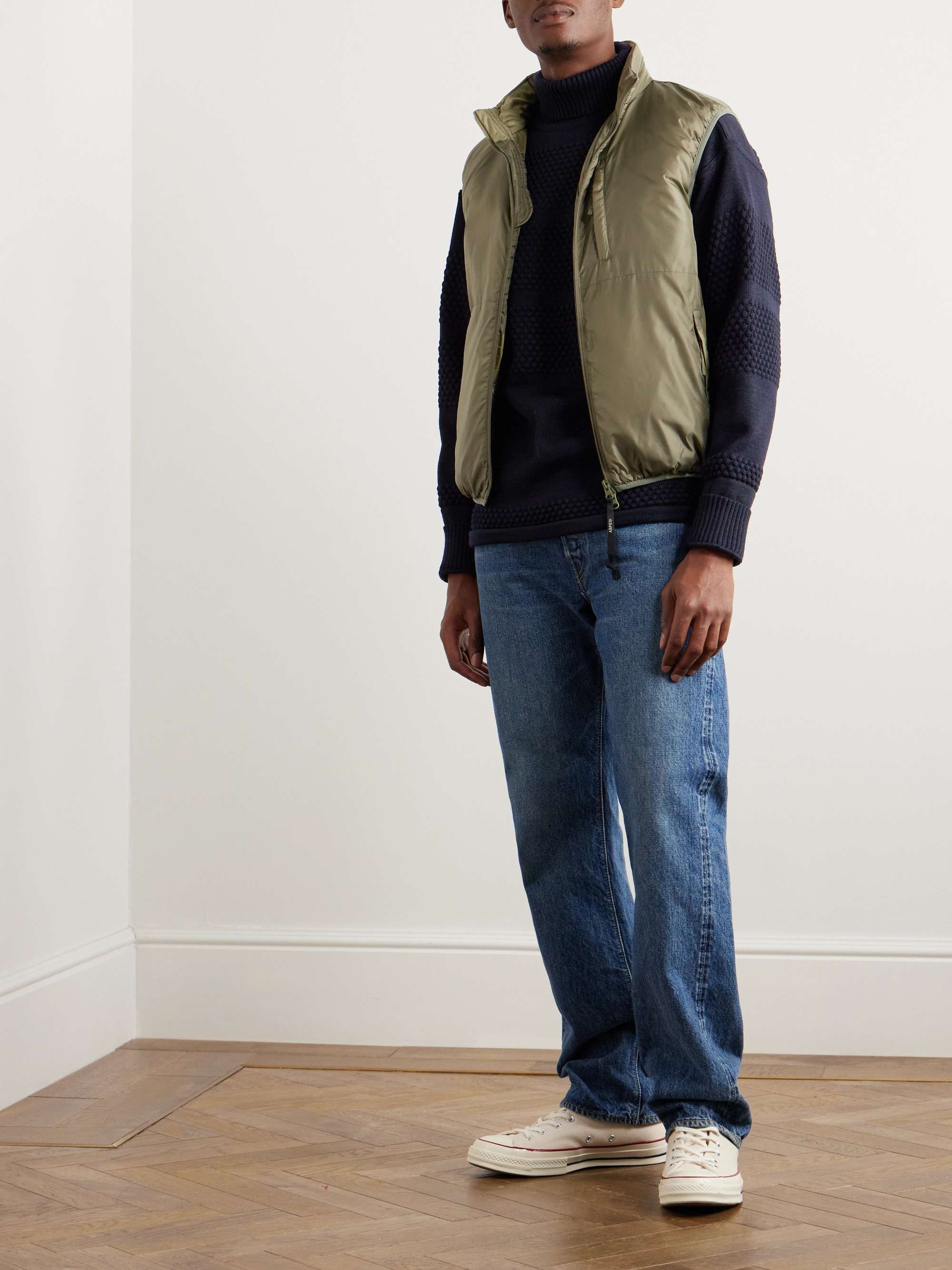 S.N.S. HERNING Textured Virgin Wool Rollneck Sweater