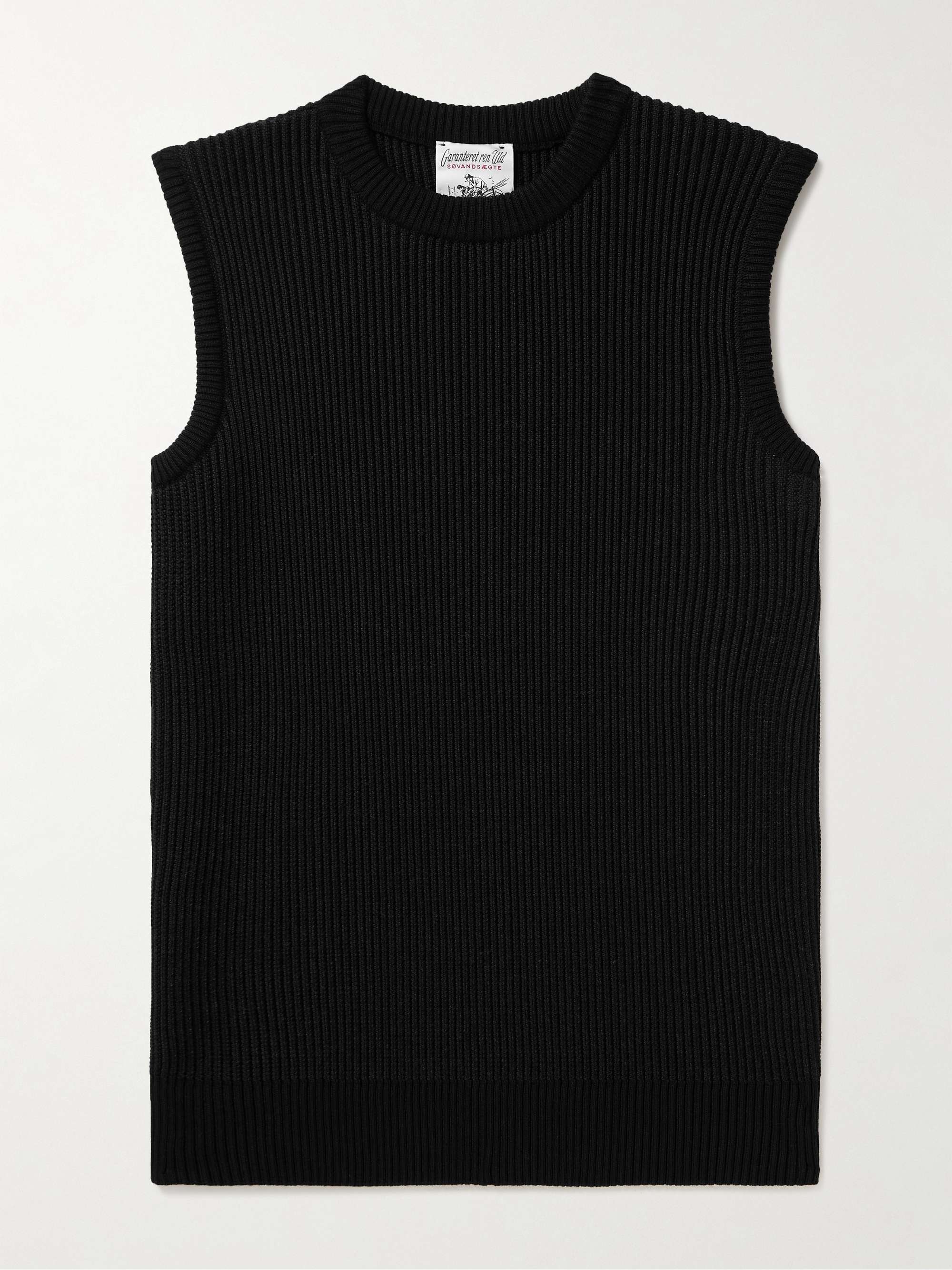 Veritas Ribbed Wool Sweater Vest