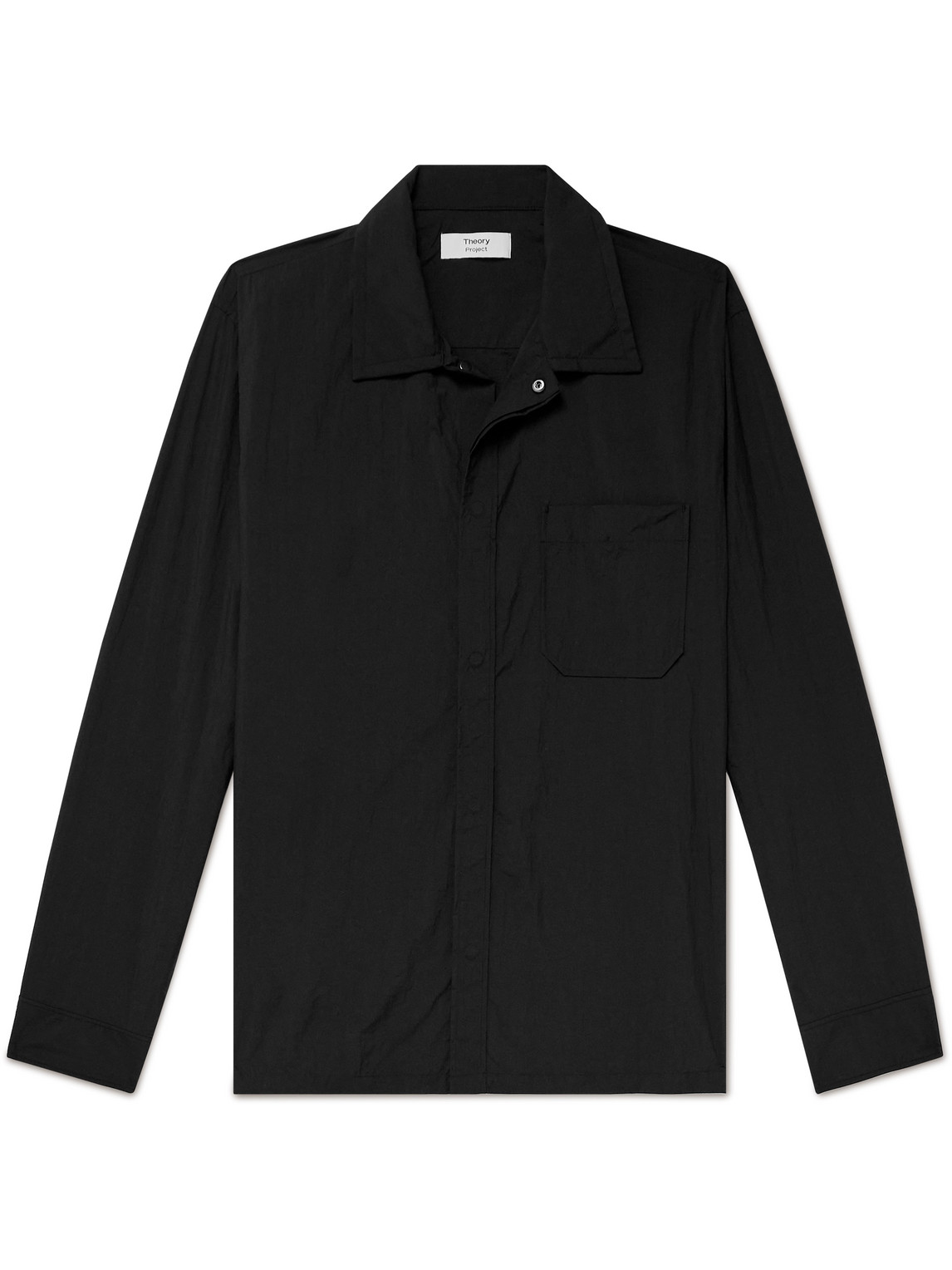 Theory Lucas Ossendrijver Nylon Shirt In Black