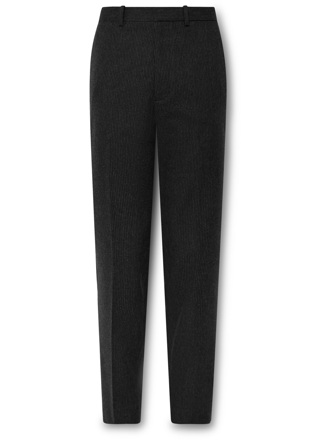 Theory Lucas Ossendrijver Straight-leg Pinstriped Flannel Trousers In Black
