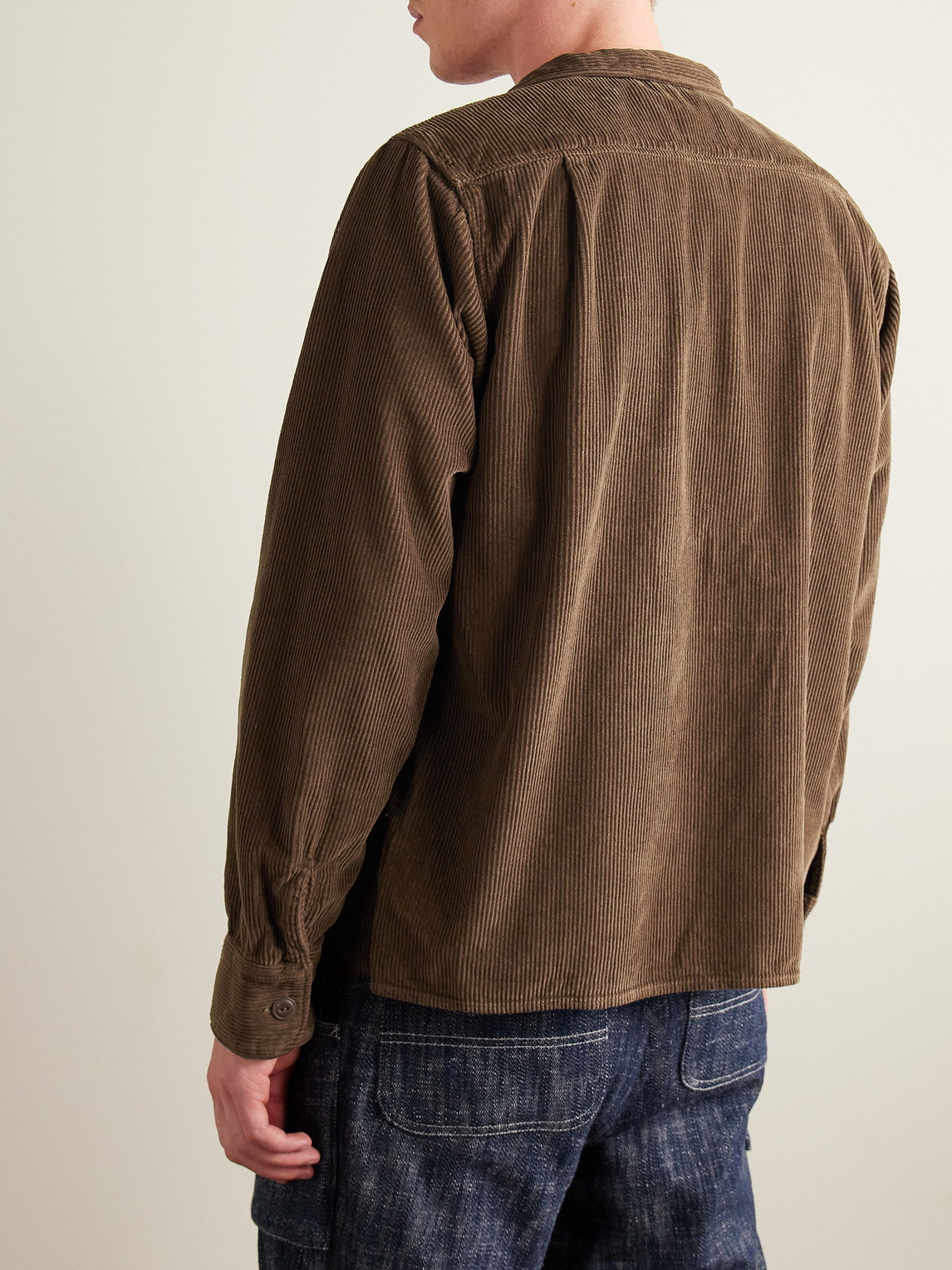 Shop Save Khaki United Cotton-corduroy Shirt Jacket In Brown