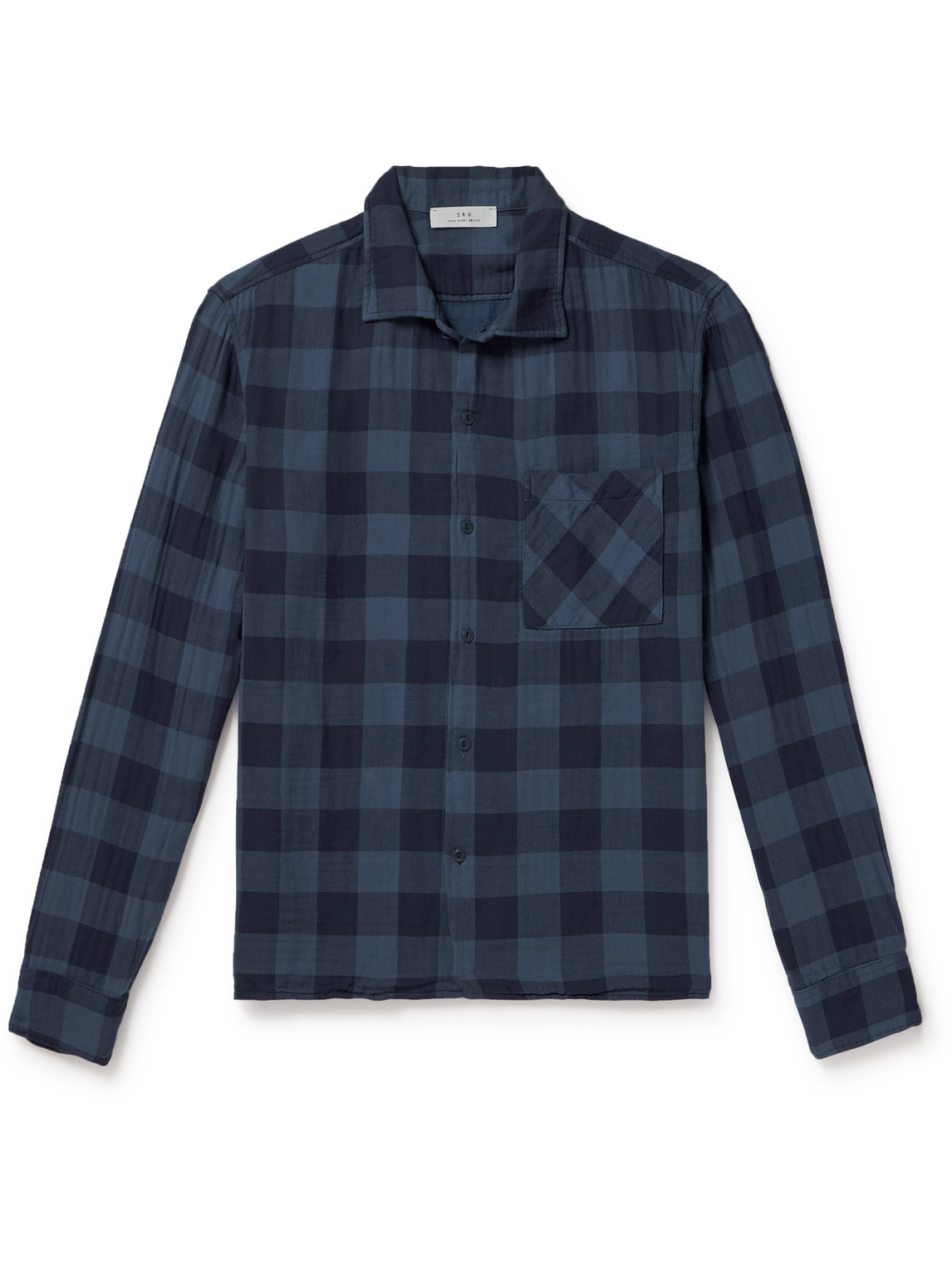 Save Khaki United Checked Cotton-flannel Shirt In Blue