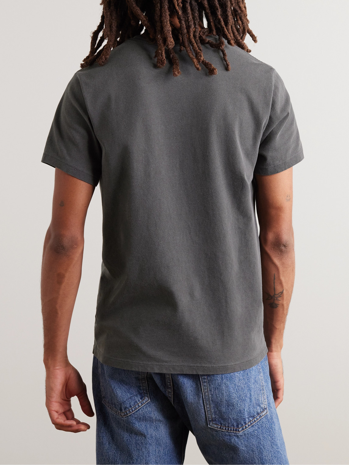 Shop Save Khaki United Garment-dyed Cotton-jersey T-shirt In Black