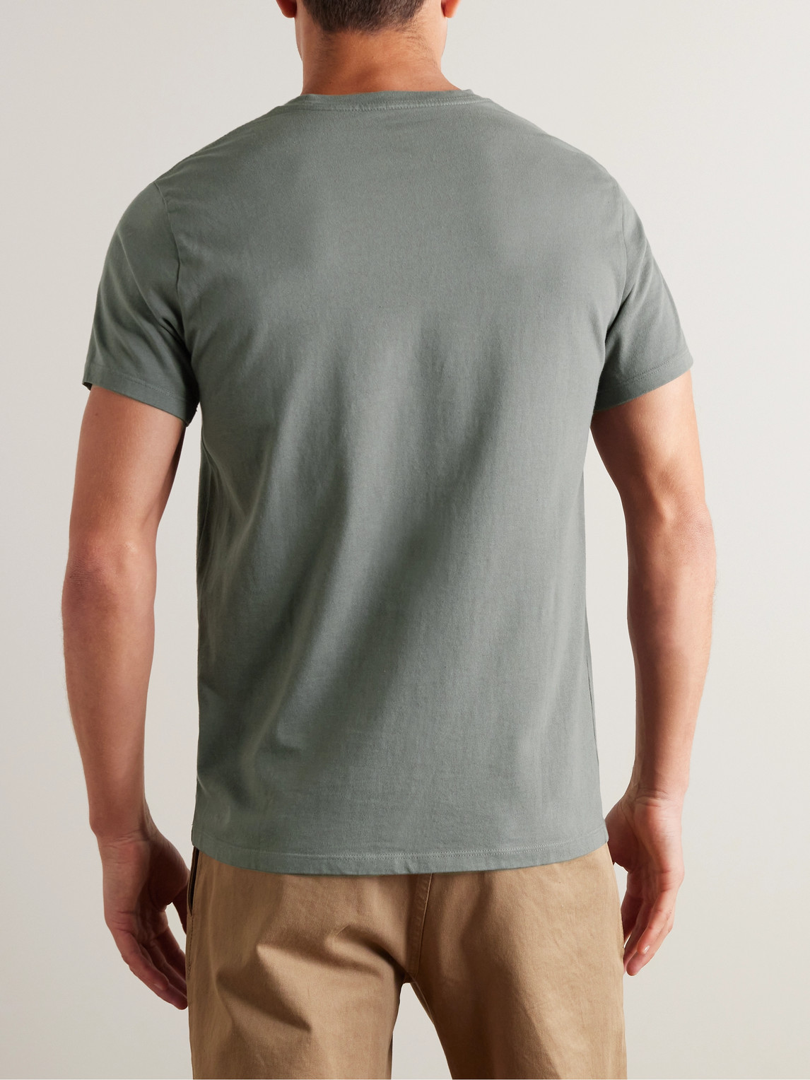Shop Save Khaki United Recycled And Organic Cotton-jersey T-shirt In Green