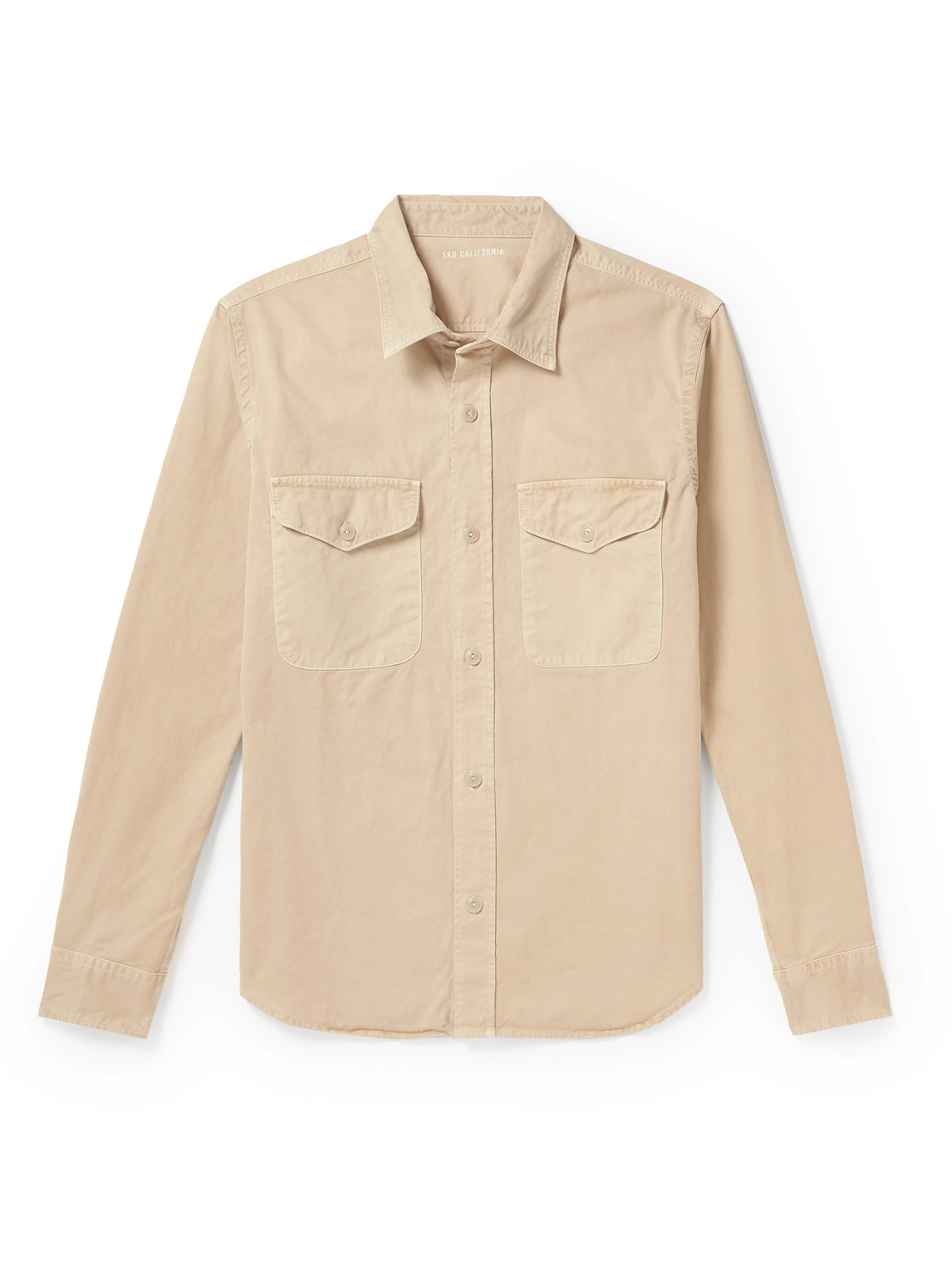 Garment-Dyed Cotton-Twill Overshirt