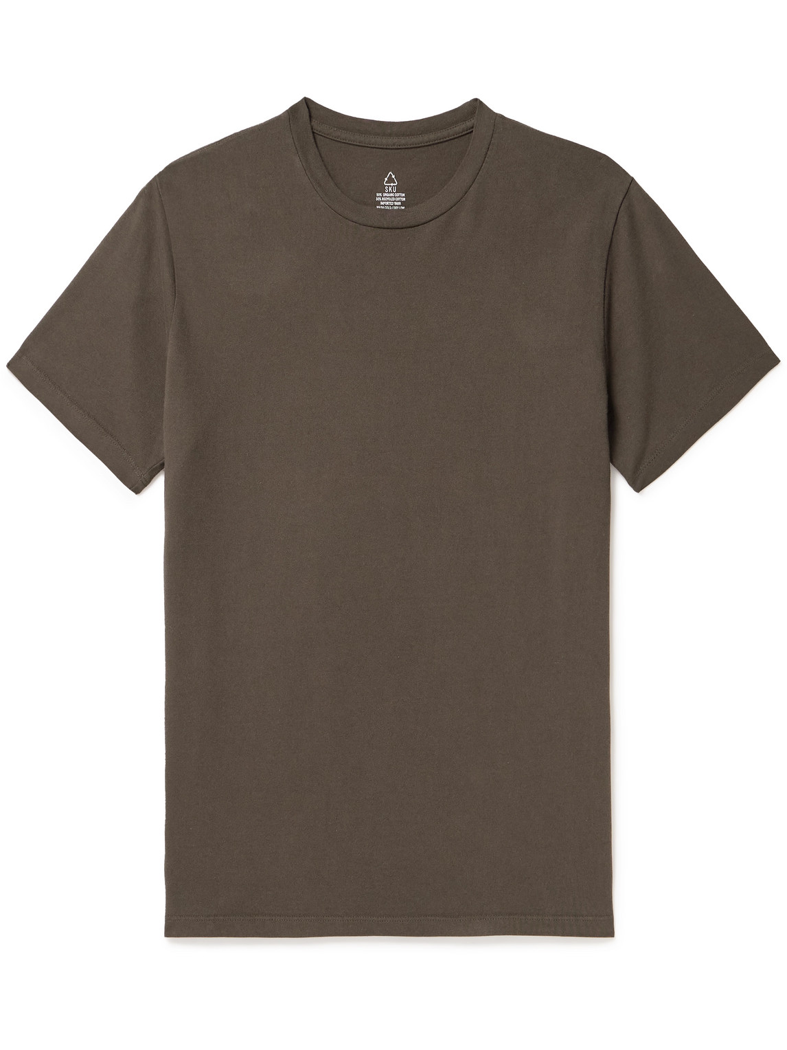 Save Khaki United Recycled And Organic Cotton-jersey T-shirt In Brown