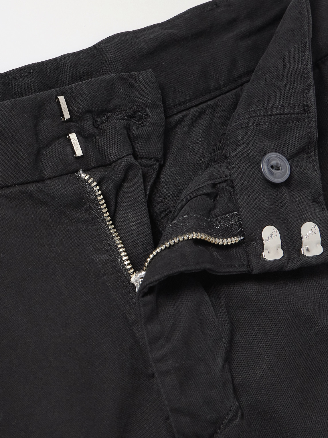 Shop Save Khaki United Slim-fit Straight-leg Cotton-twill Chinos In Black