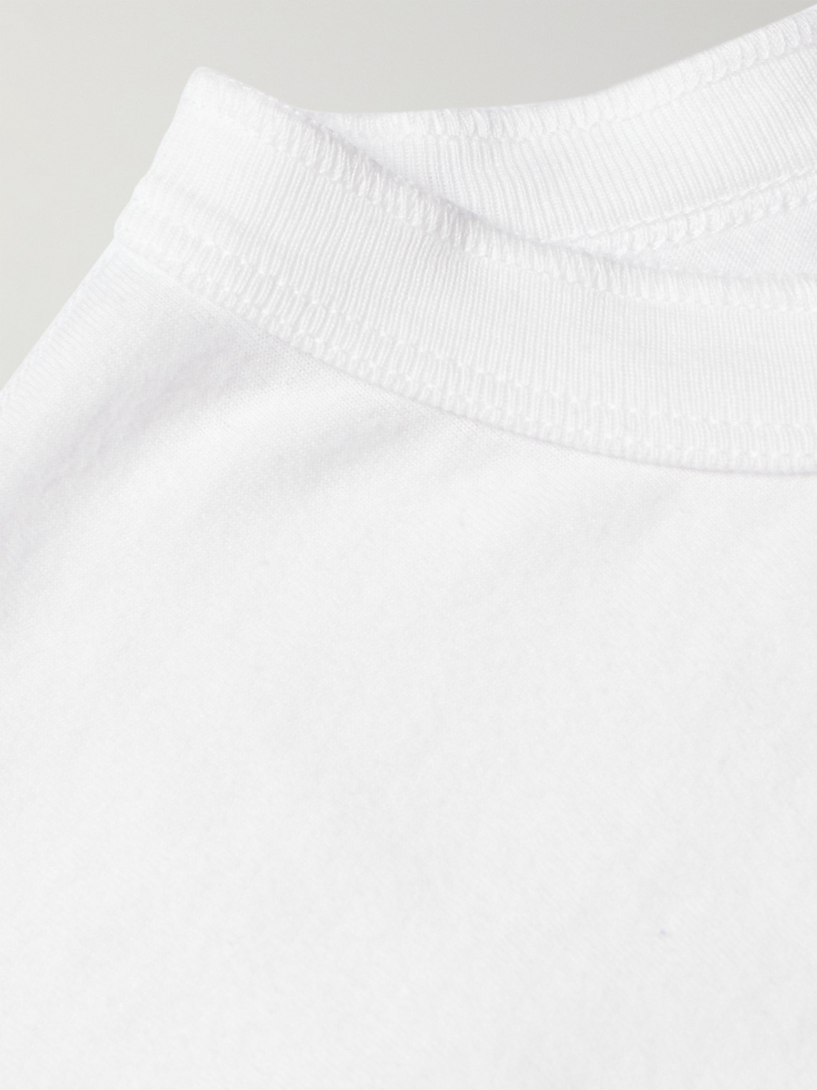 Shop Save Khaki United Garment-dyed Supima Cotton-jersey Henley T-shirt In White