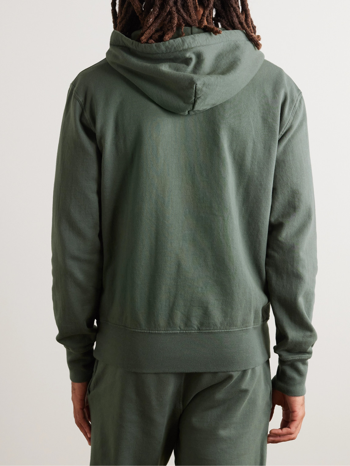 Shop Save Khaki United Supima Cotton-jersey Hoodie In Green