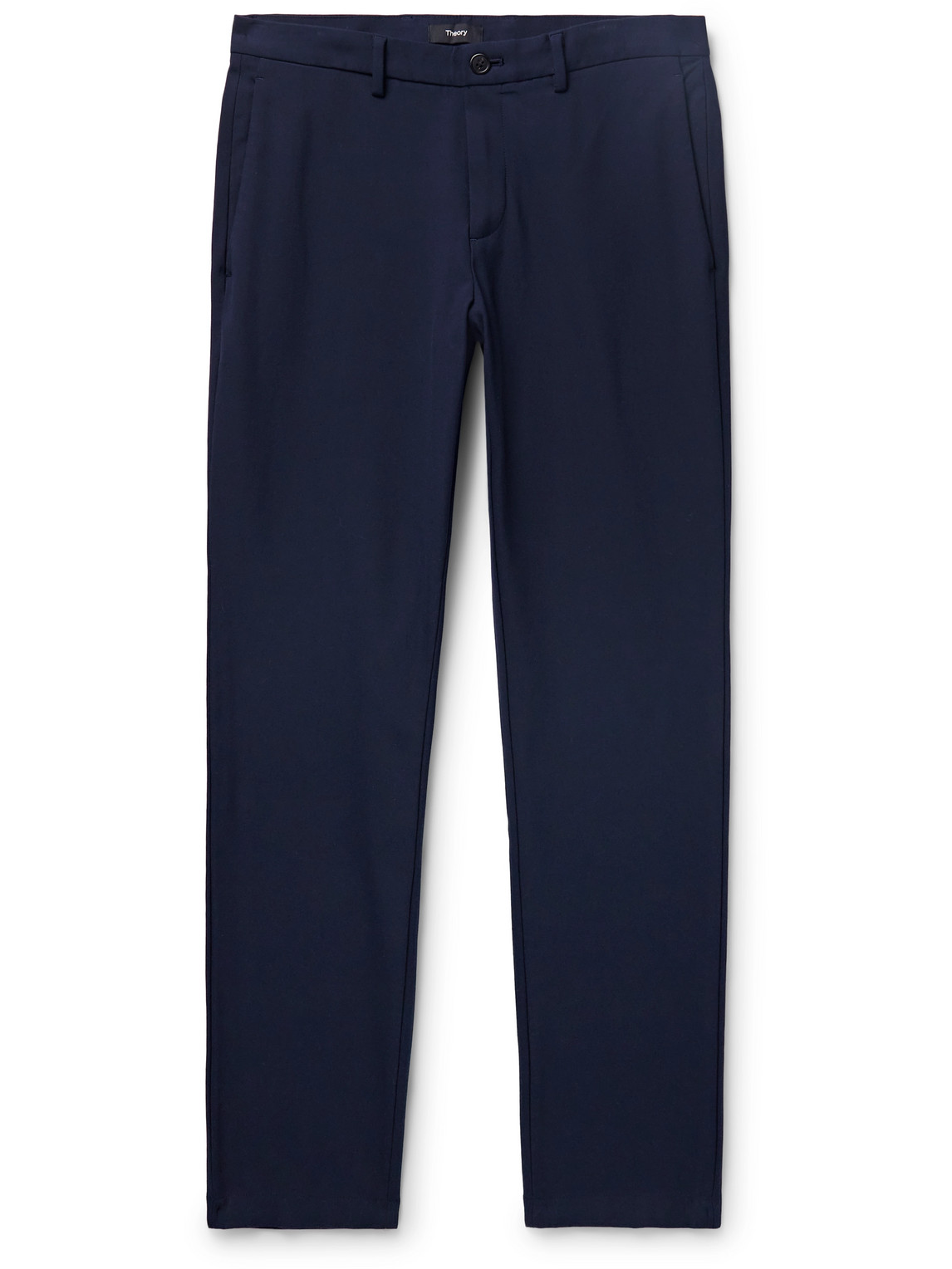 Shop Theory Zaine Slim-fit Stretch Organic Cotton-blend Twill Chinos In Blue