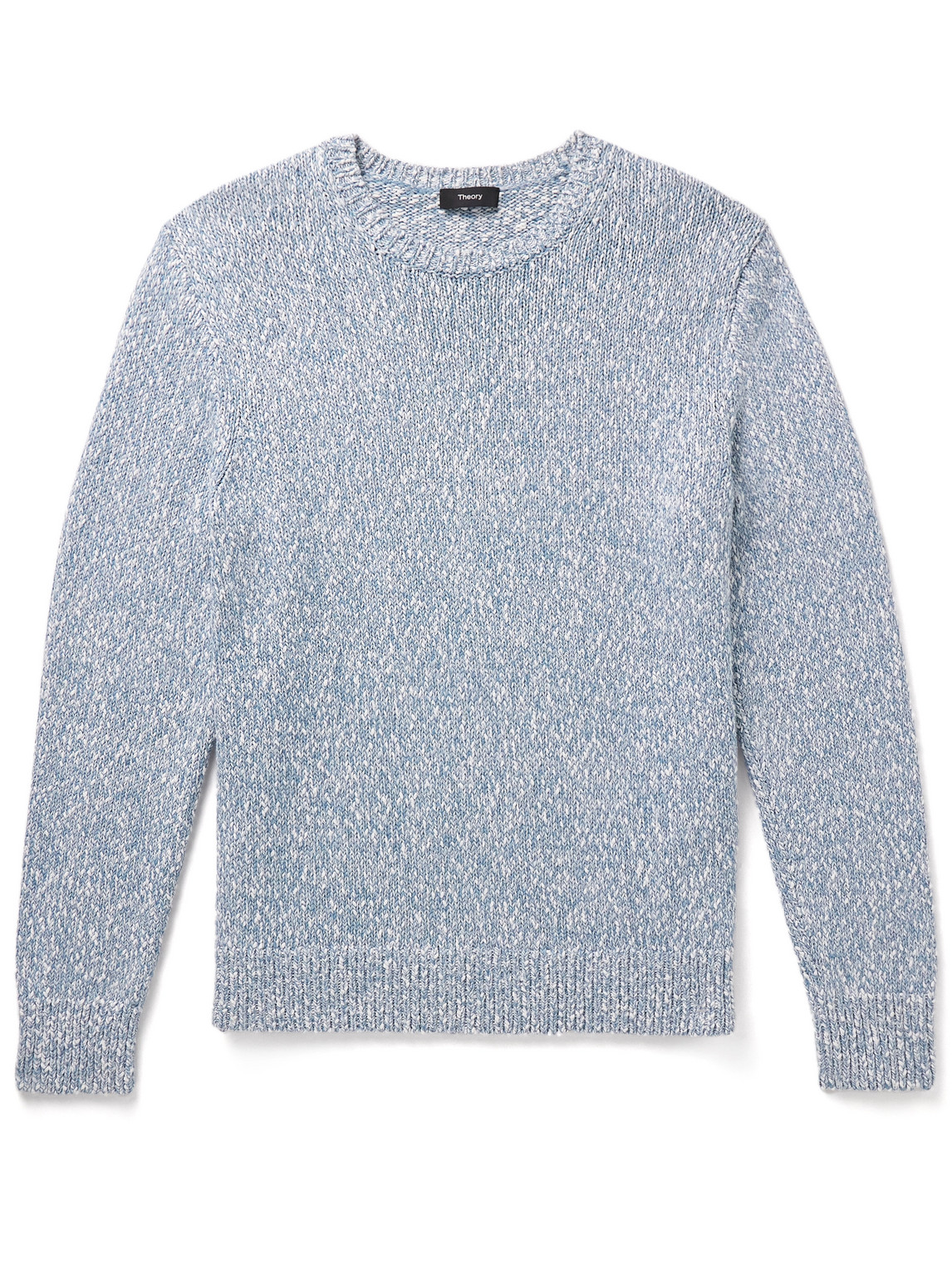 Theory Mauno Cotton Sweater In Blue