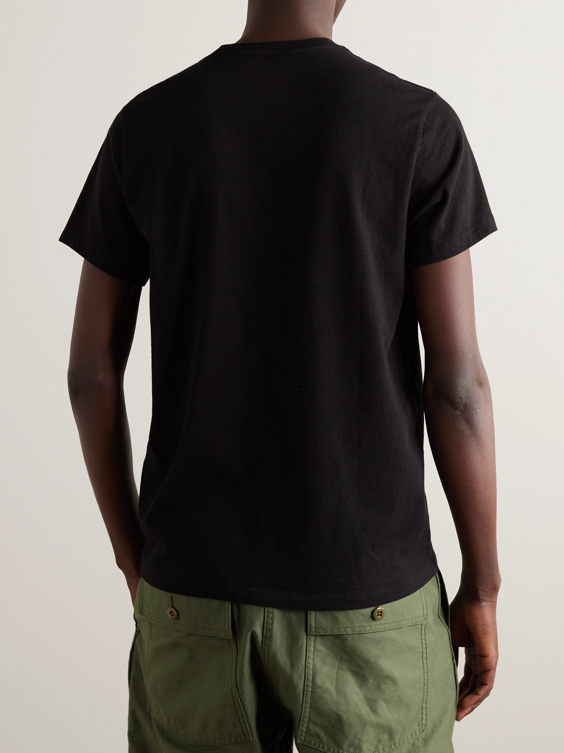 Shop Save Khaki United Recycled And Organic Cotton-jersey T-shirt In Black