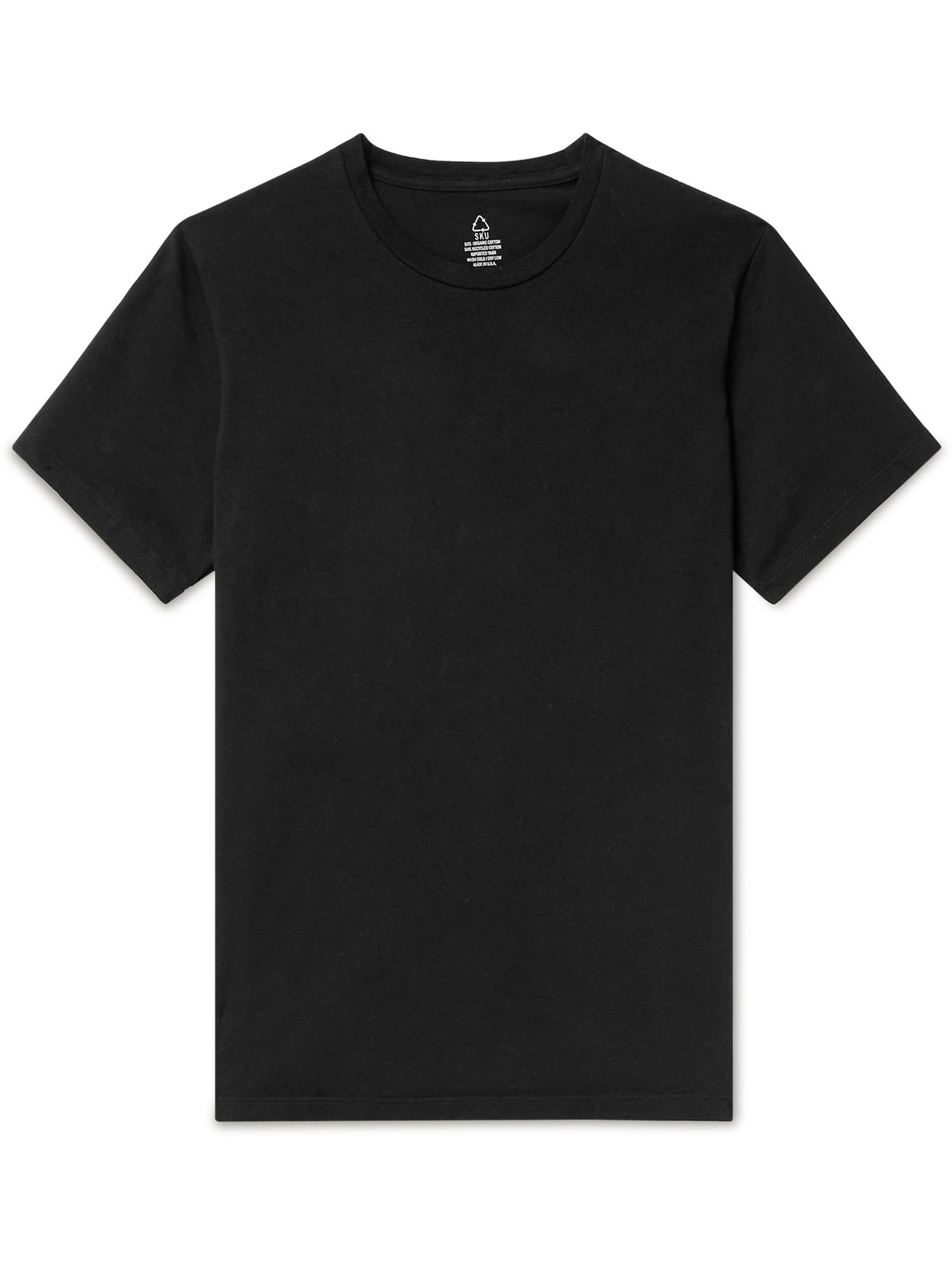 Save Khaki United Recycled And Organic Cotton-jersey T-shirt In Black