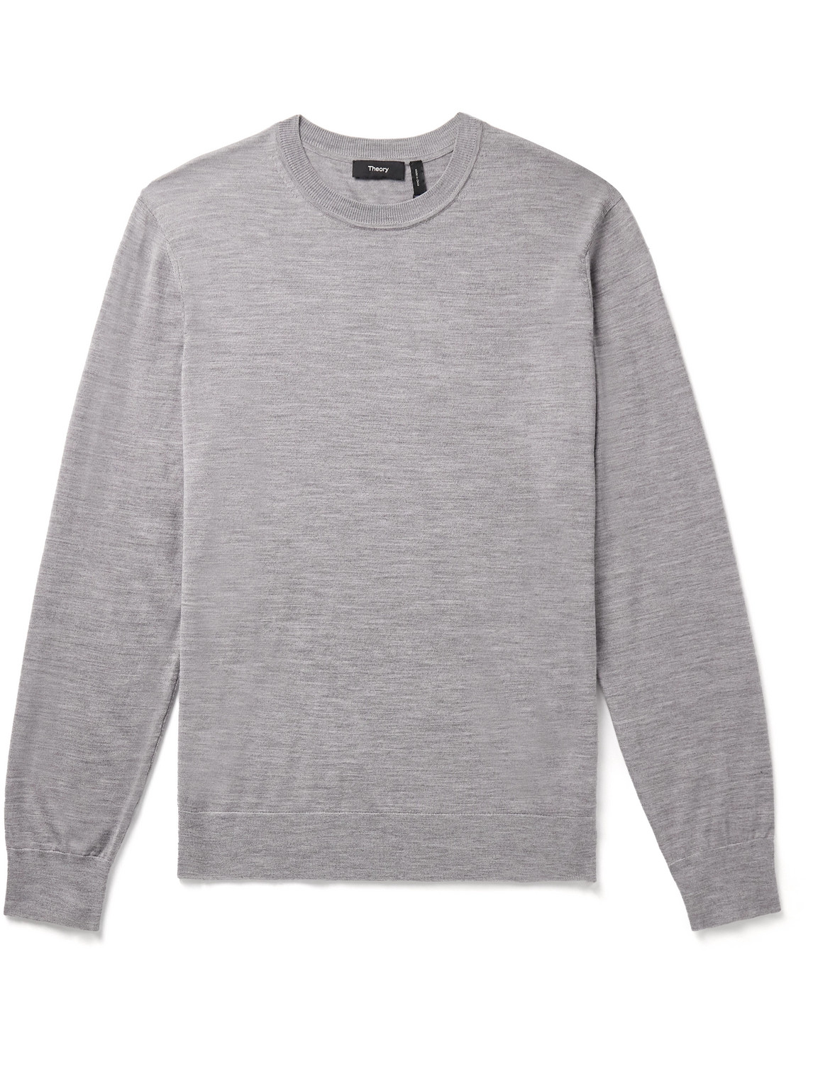 Theory Slim-fit Wool Jumper In Grey