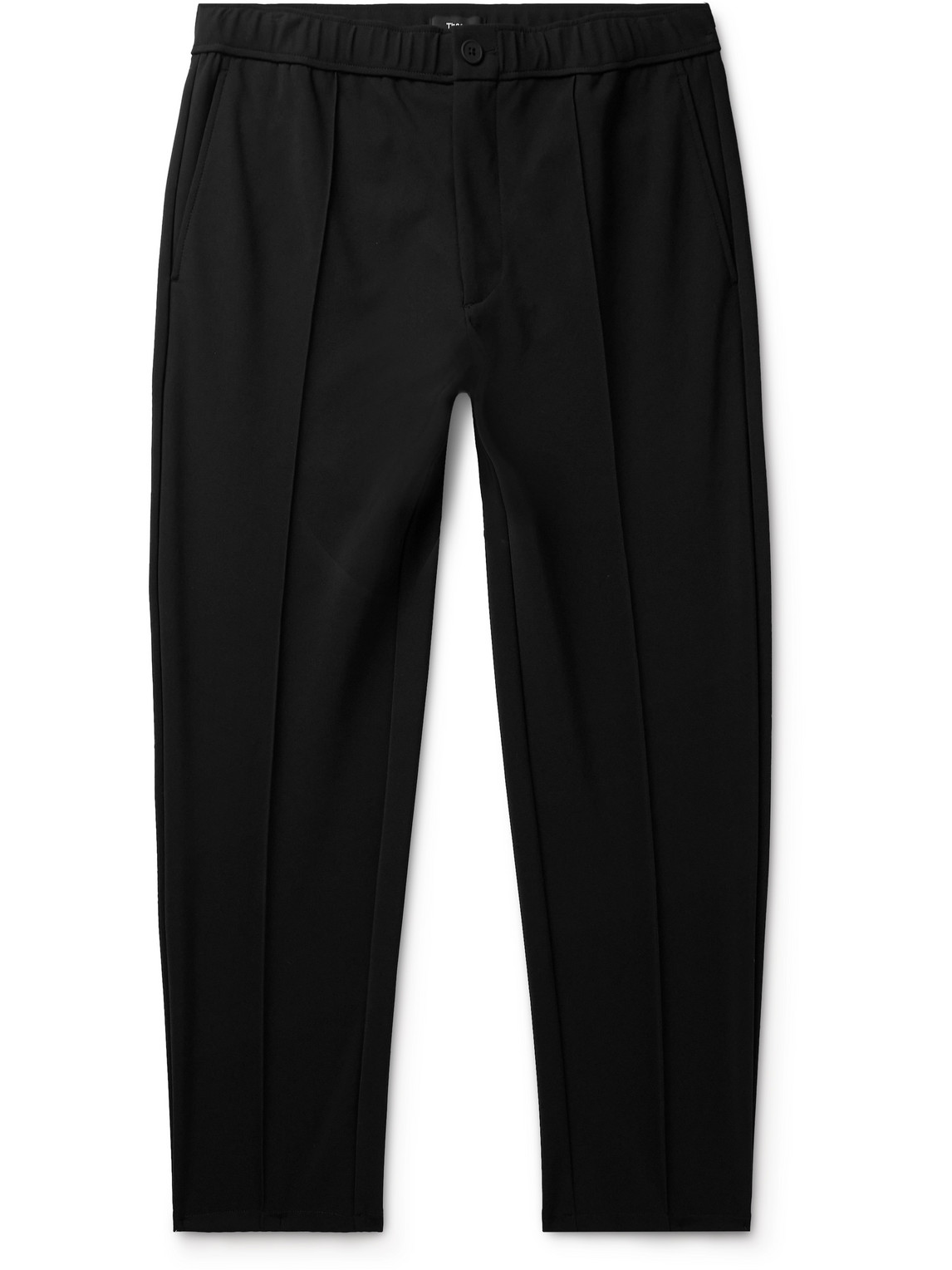 Theory Curtis Slim-fit Precision Ponte Trousers In Black